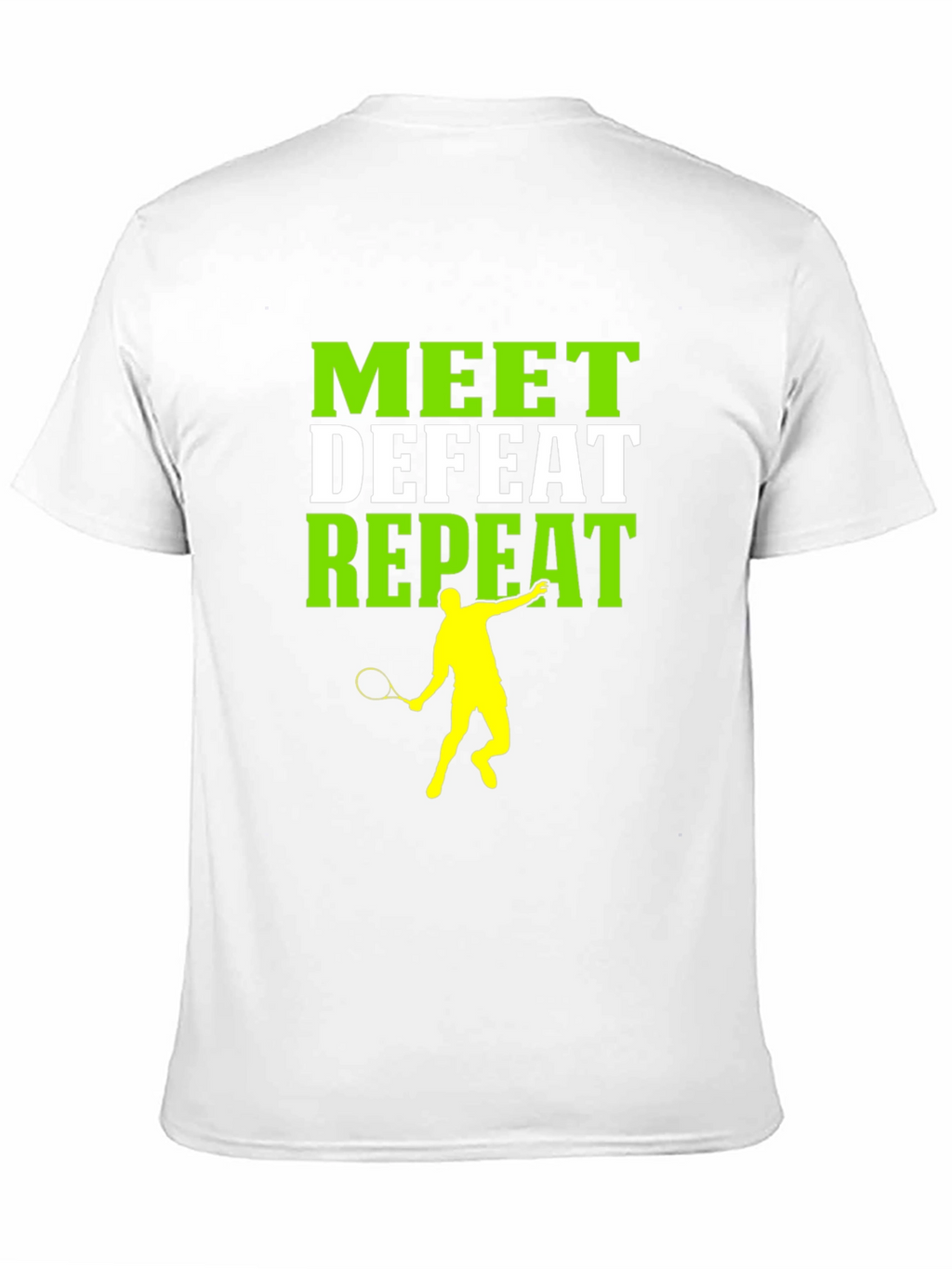 Meet Defeat Repeat Tennis Graphic Tee