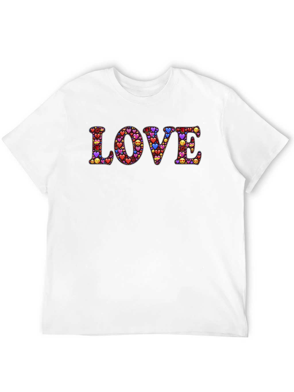 LOVE Emoji Hearts Graphic T-Shirt