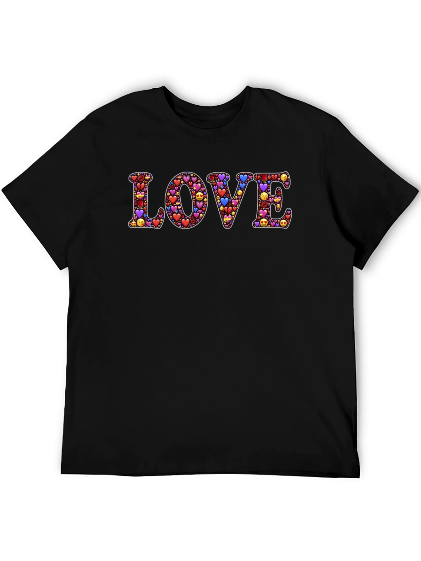 LOVE Emoji Hearts Graphic T-Shirt