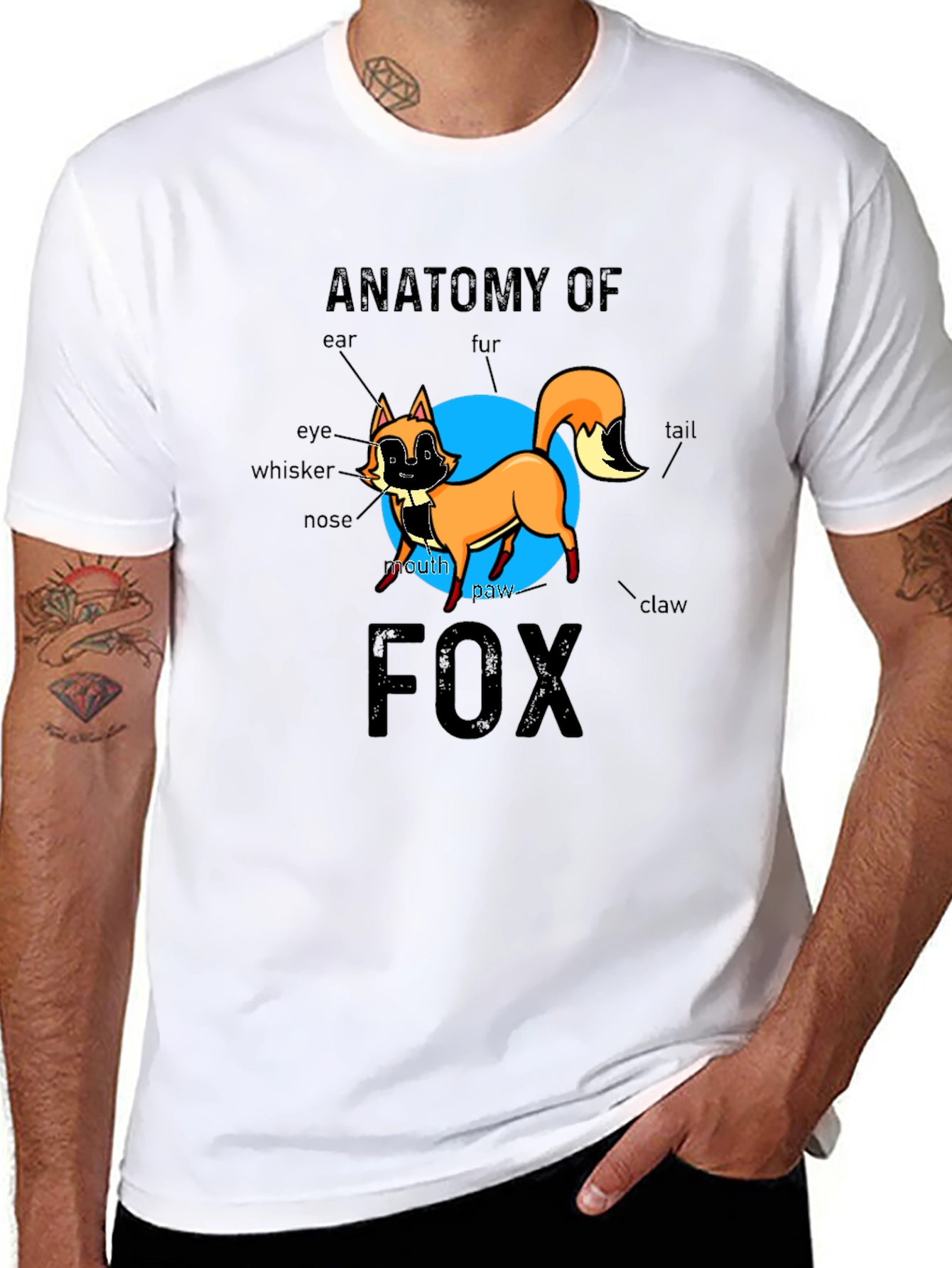 Anatomy of Fox Black Graphic Tee