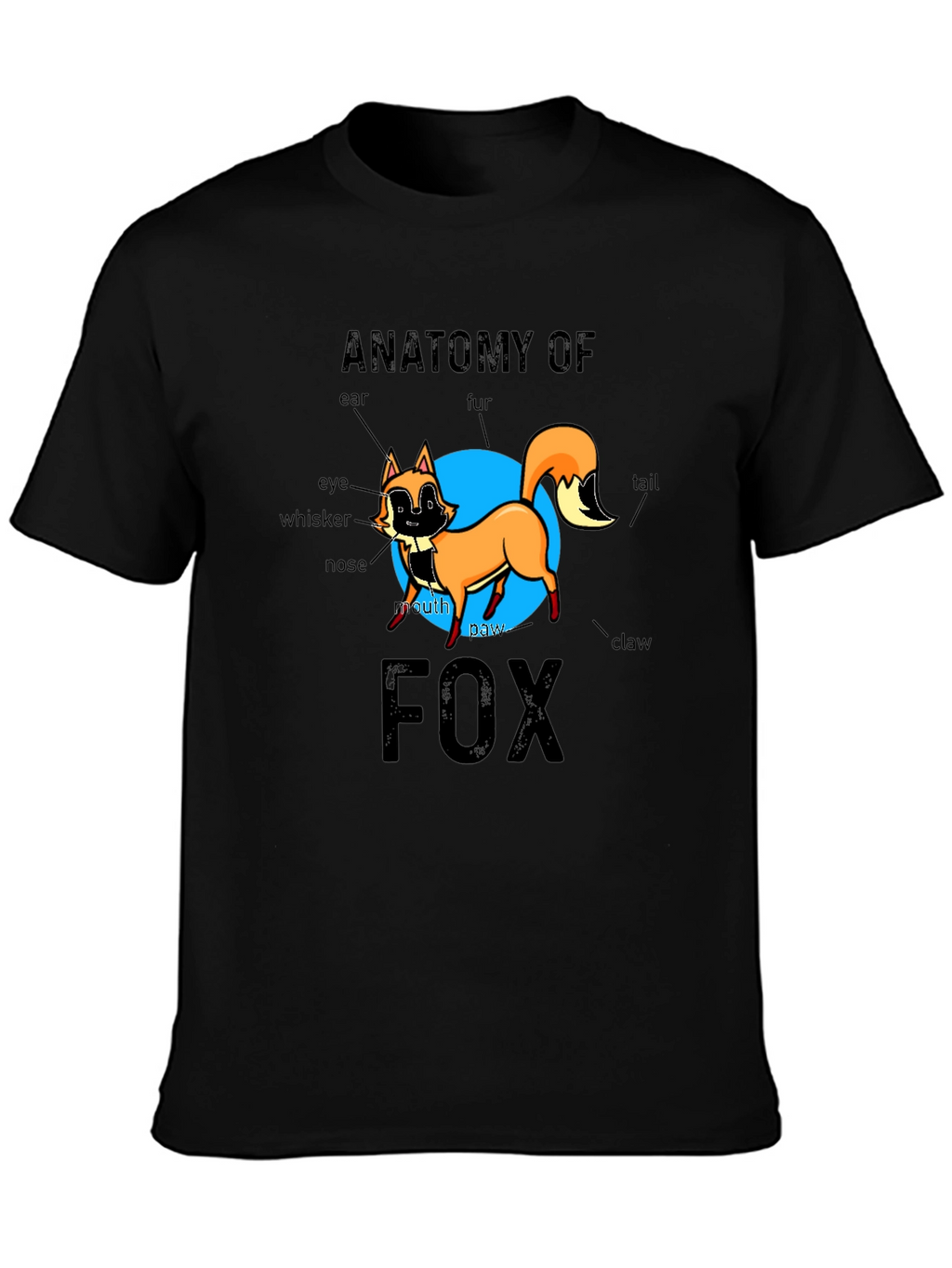 Anatomy of Fox Black Graphic Tee