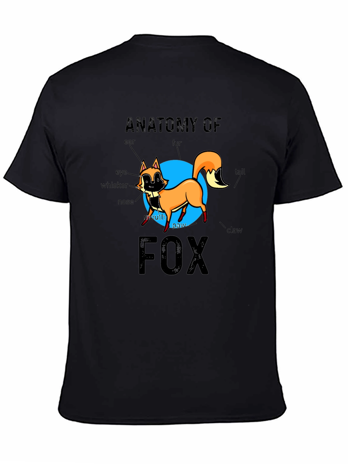 Anatomy of Fox Black Graphic Tee