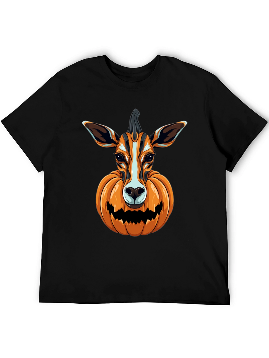 Halloween Deer Pumpkin Head T-Shirt