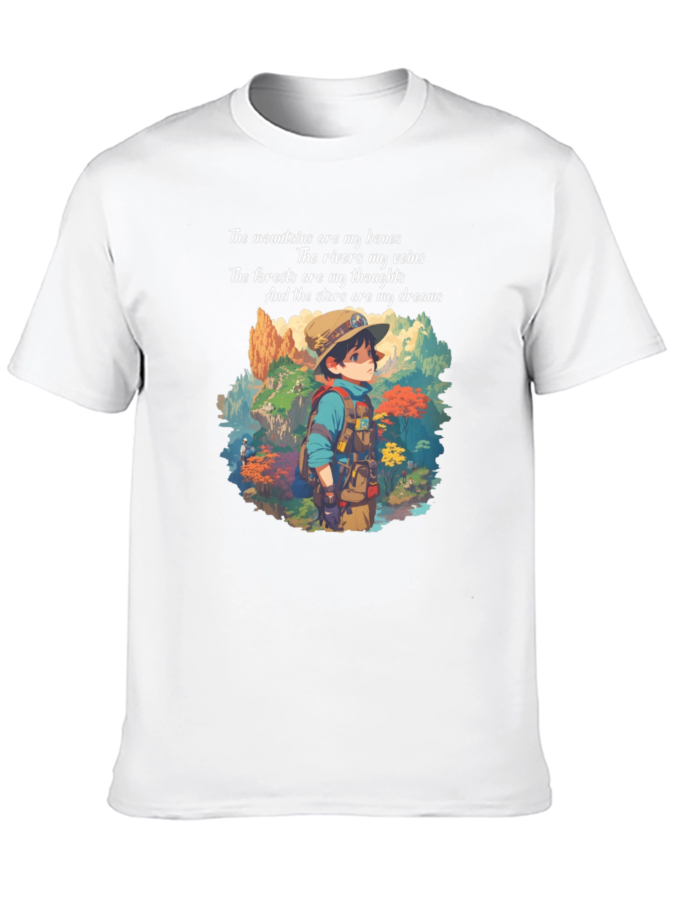 Nature Lover T-Shirt: Mountains Rivers Forest Stars