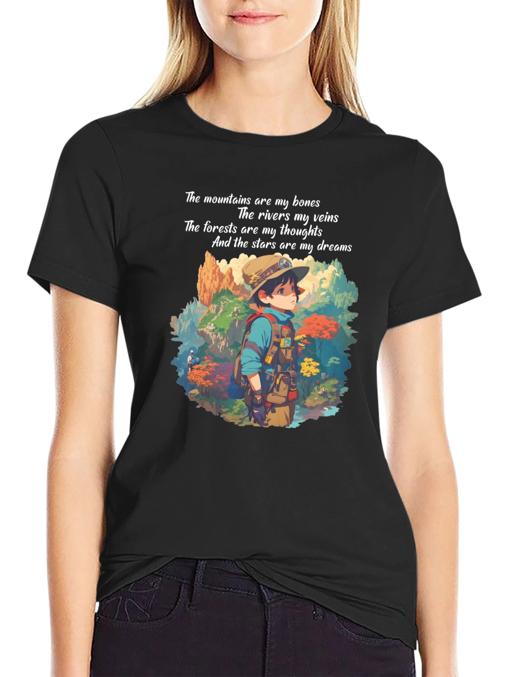 Nature Lover T-Shirt: Mountains Rivers Forest Stars
