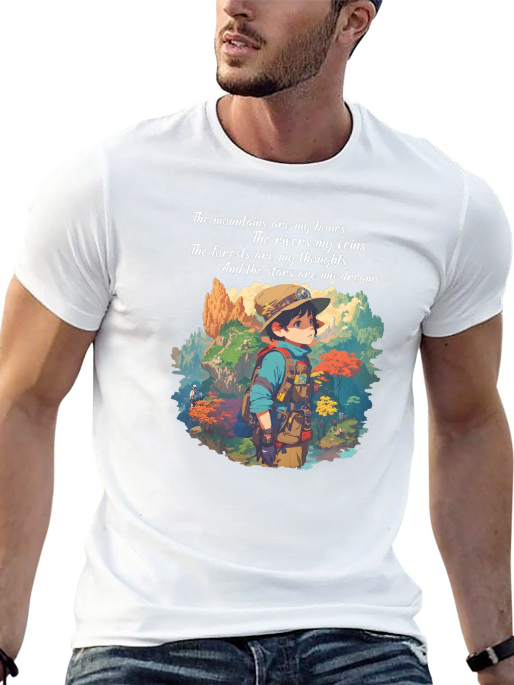 Nature Lover T-Shirt: Mountains Rivers Forest Stars