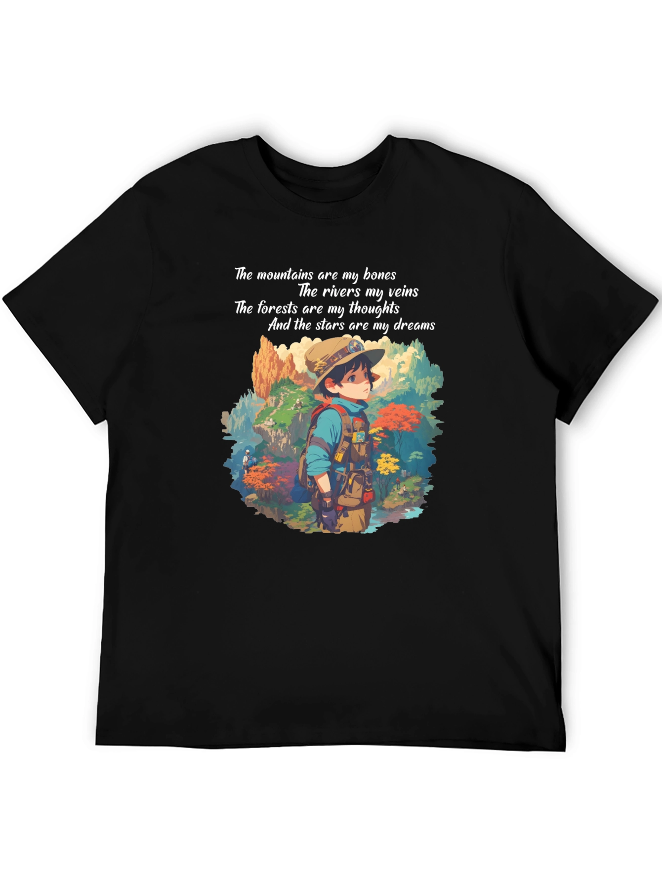 Nature Lover T-Shirt: Mountains Rivers Forest Stars