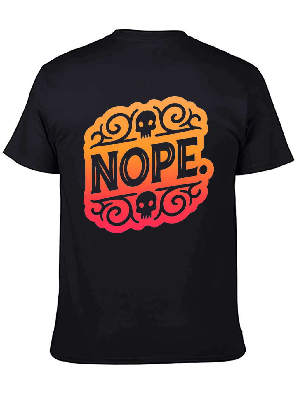 Nope Skull Graphic Tee - Edgy Humor T-Shirt