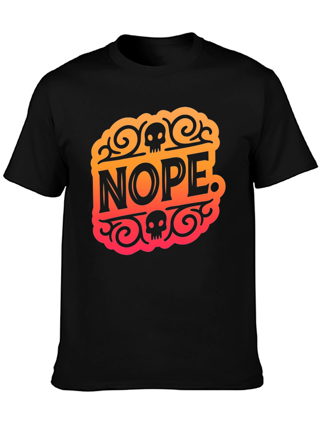 Nope Skull Graphic Tee - Edgy Humor T-Shirt
