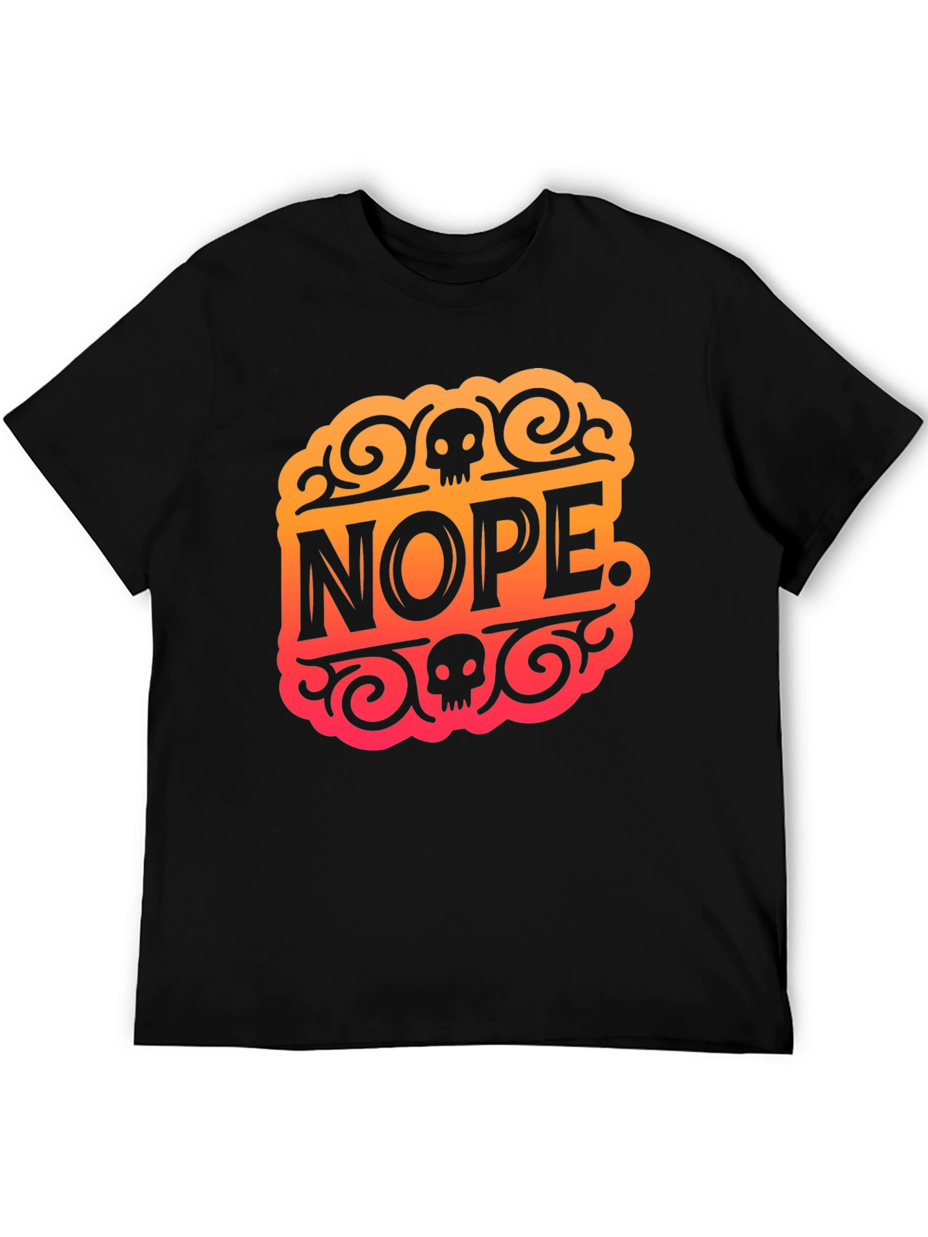 Nope Skull Graphic Tee - Edgy Humor T-Shirt