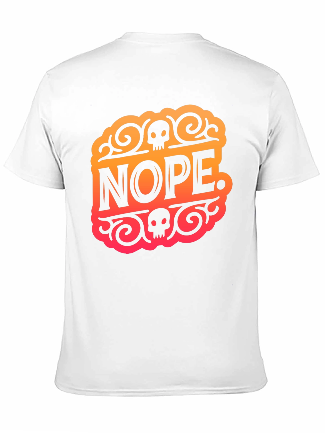 Nope Skull Graphic Tee - Edgy Humor T-Shirt