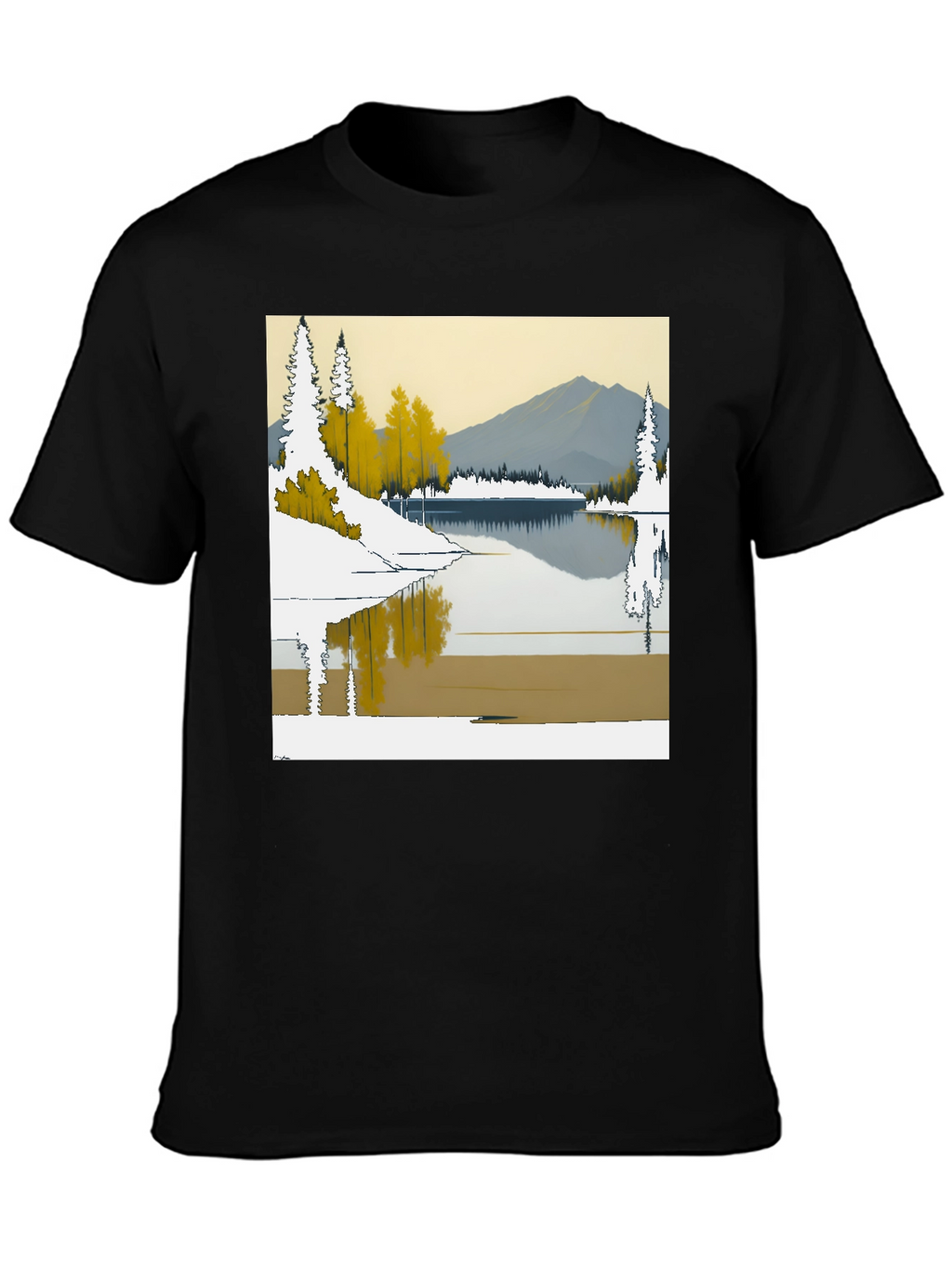 Scenic Lake & Mountain Graphic Tee