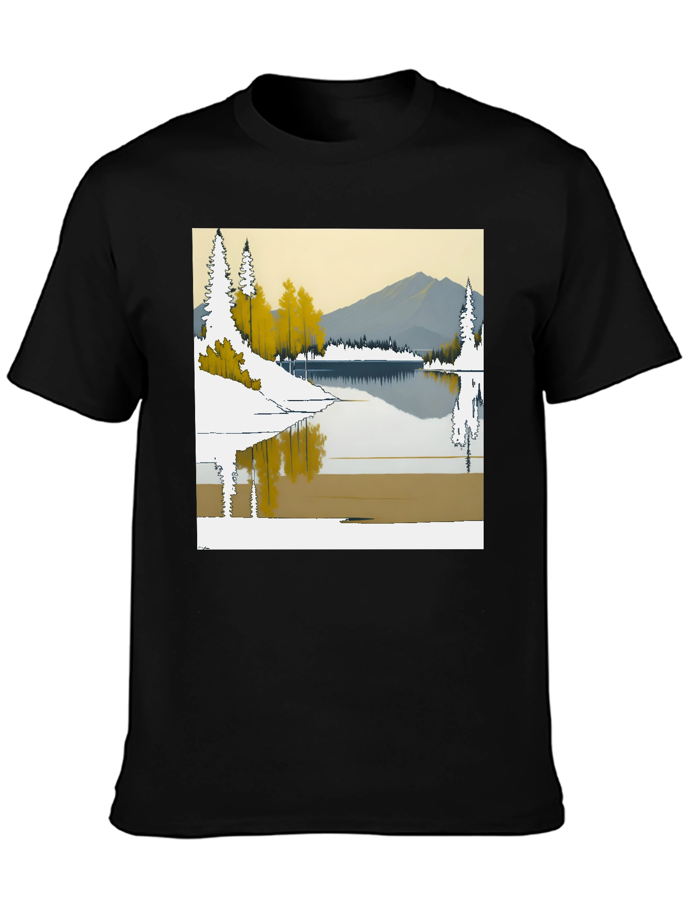 Scenic Lake & Mountain Graphic Tee