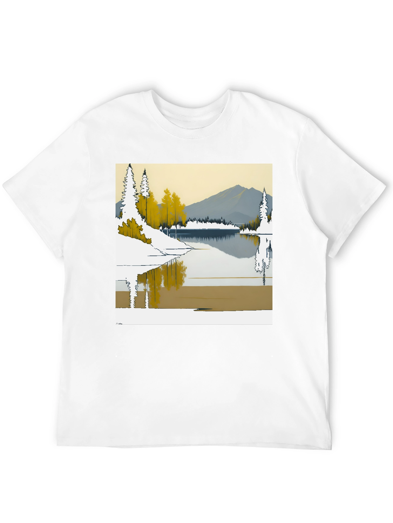 Scenic Lake & Mountain Graphic Tee