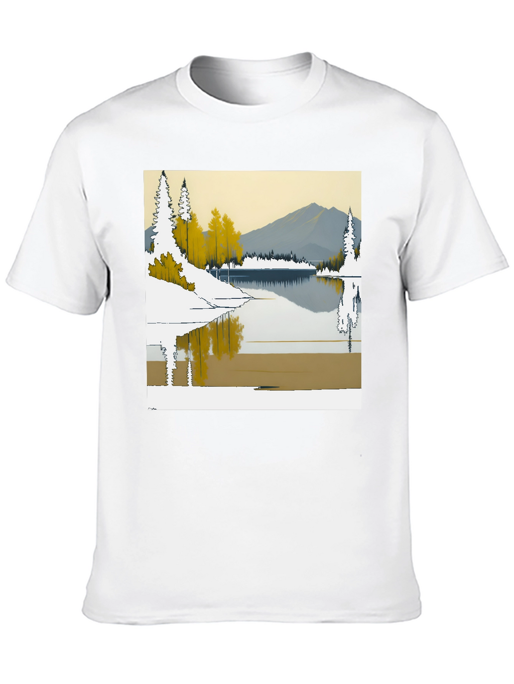 Scenic Lake & Mountain Graphic Tee
