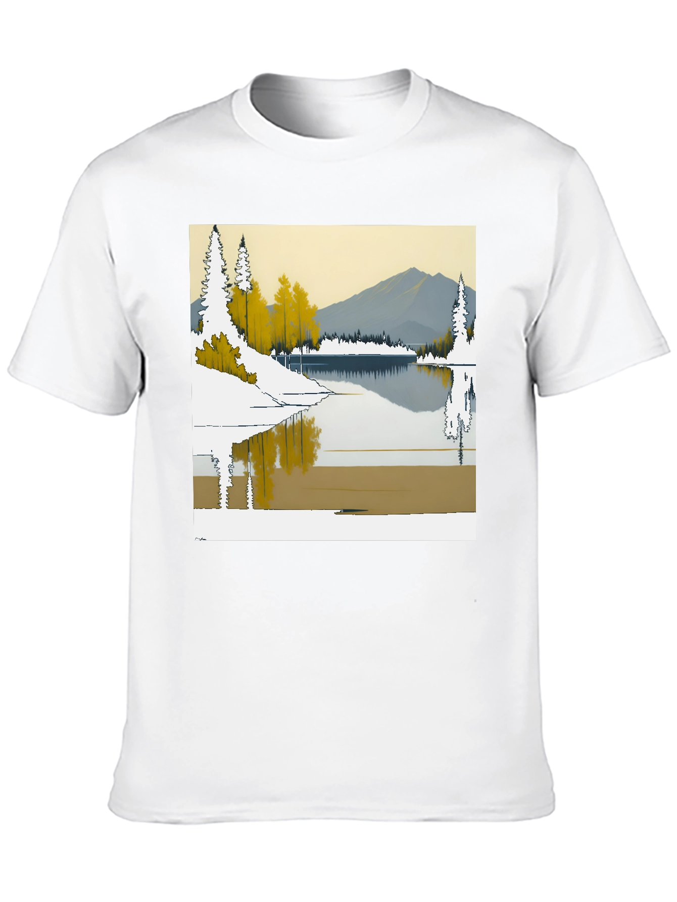 Scenic Lake & Mountain Graphic Tee