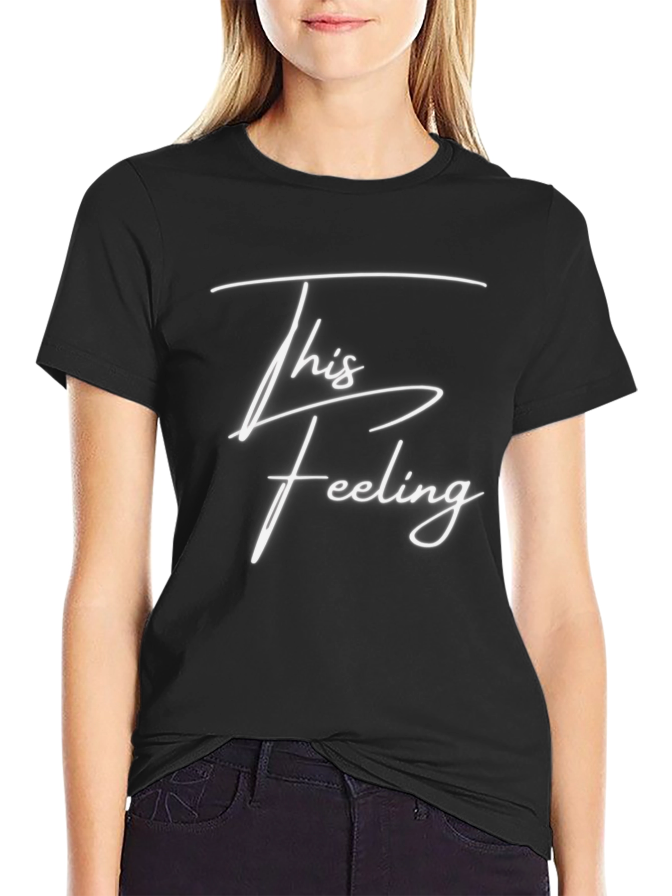 This Feeling Graphic Tee - Stylish & Trendy Black T-Shirt