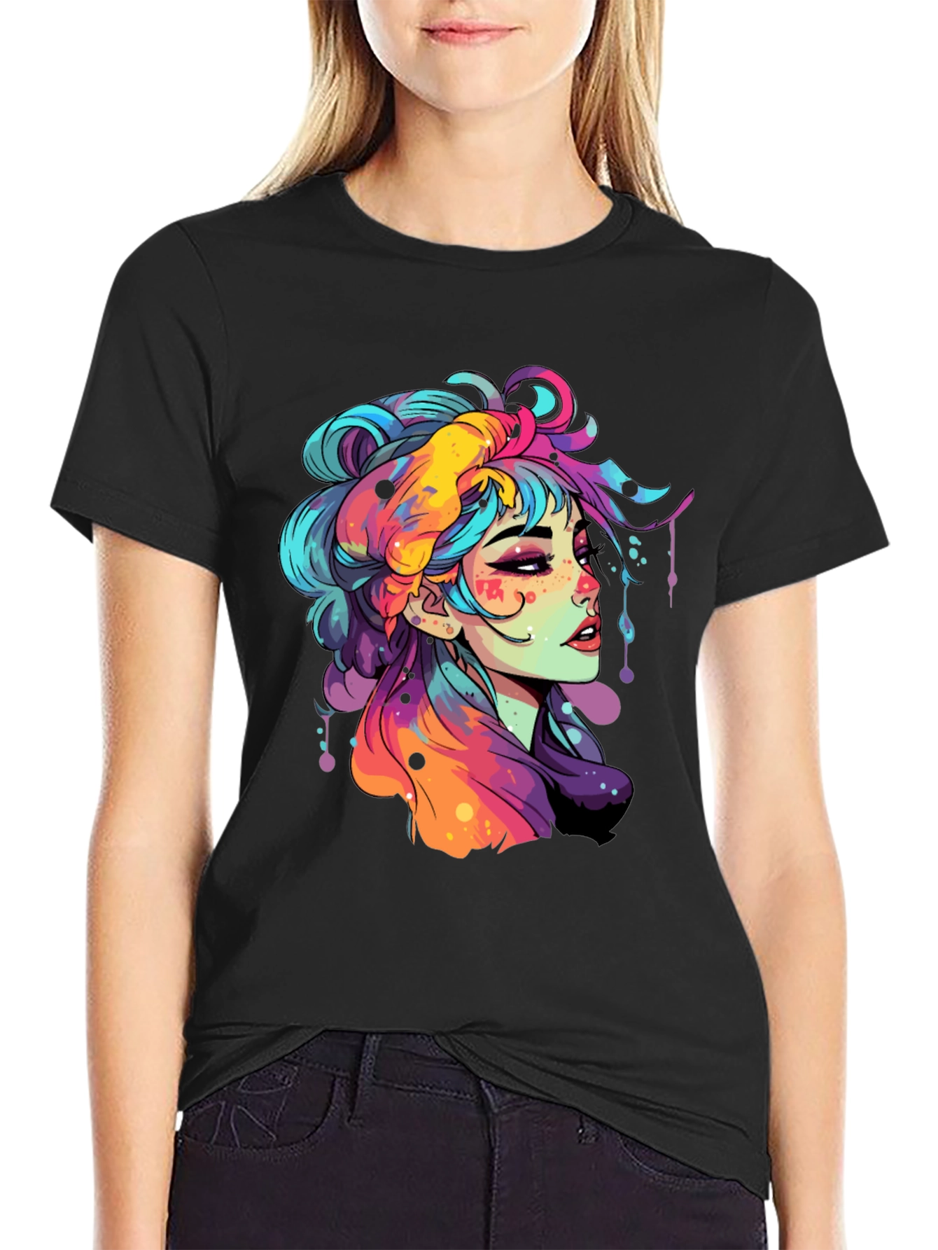 Vibrant Girl Graphic Tee - Unisex Soft Cotton T-Shirt