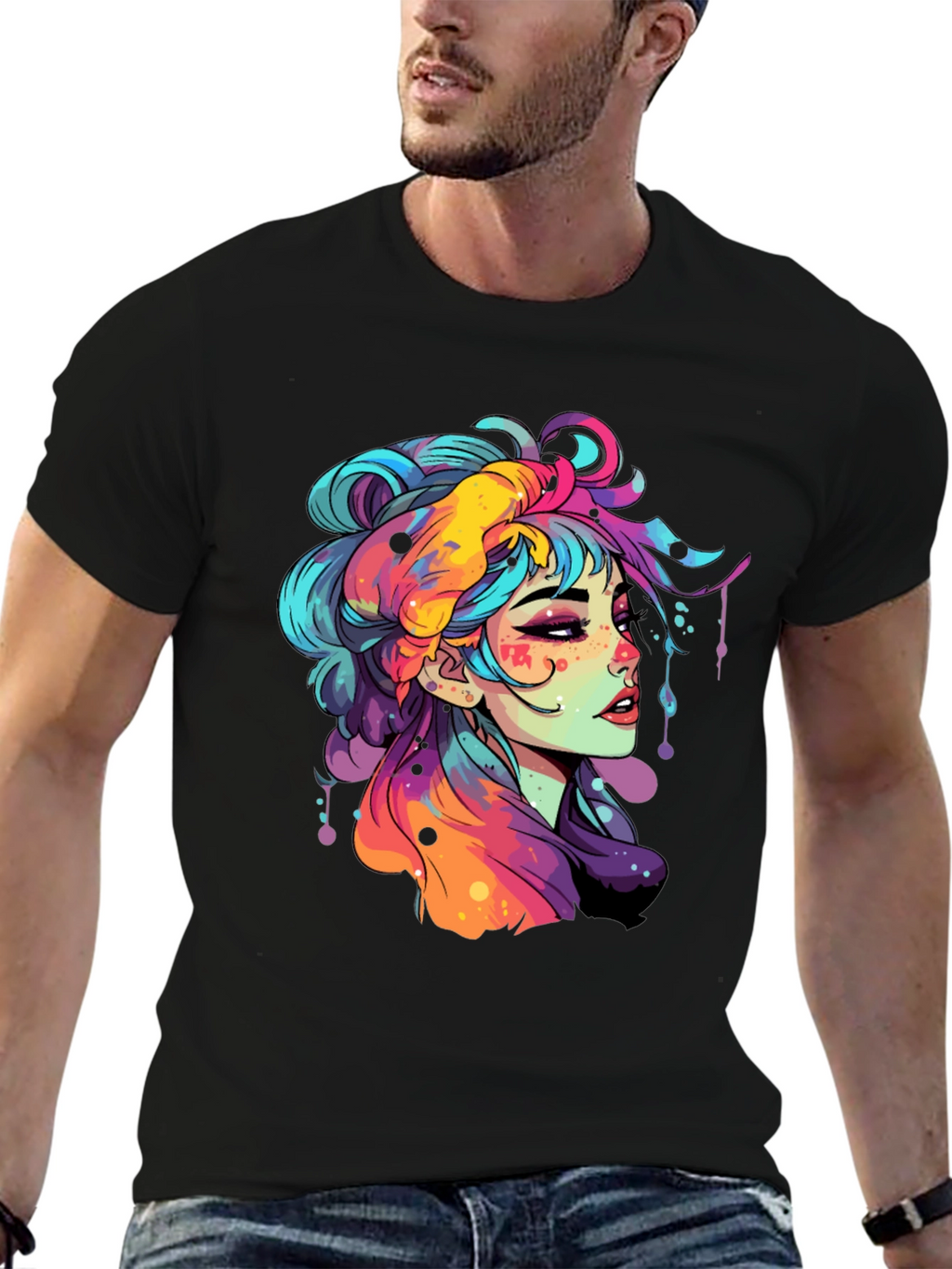 Vibrant Girl Graphic Tee - Unisex Soft Cotton T-Shirt