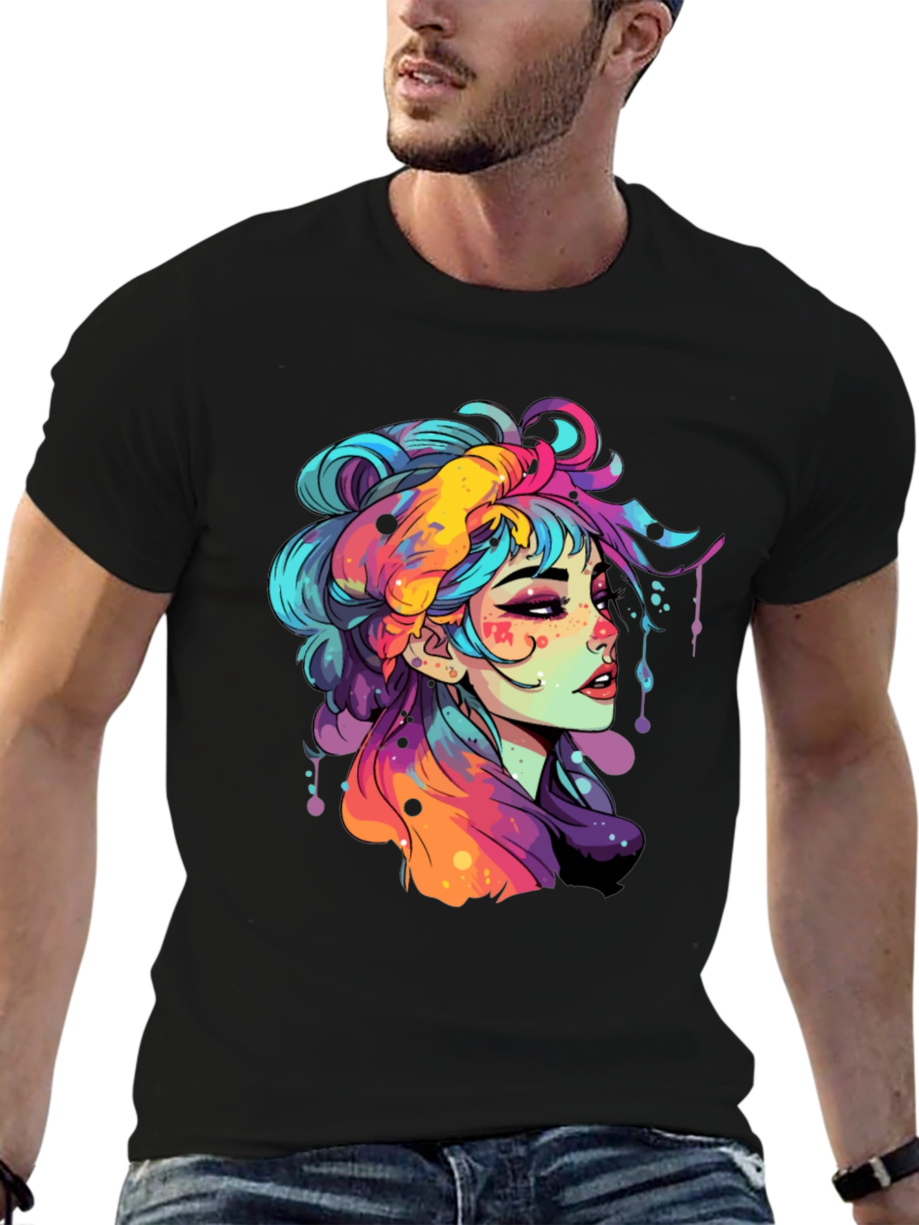 Vibrant Girl Graphic Tee - Unisex Soft Cotton T-Shirt