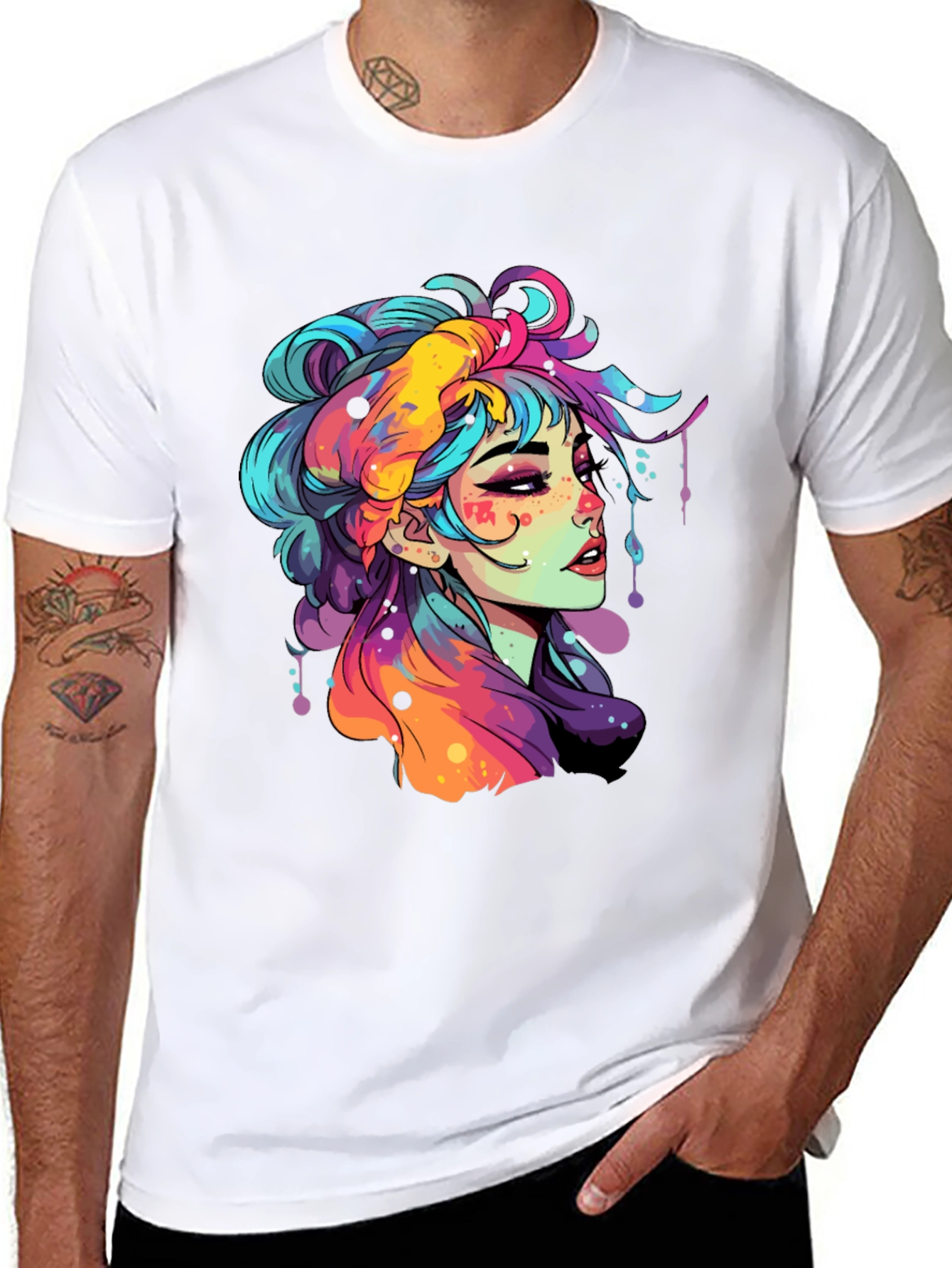 Vibrant Girl Graphic Tee - Unisex Soft Cotton T-Shirt