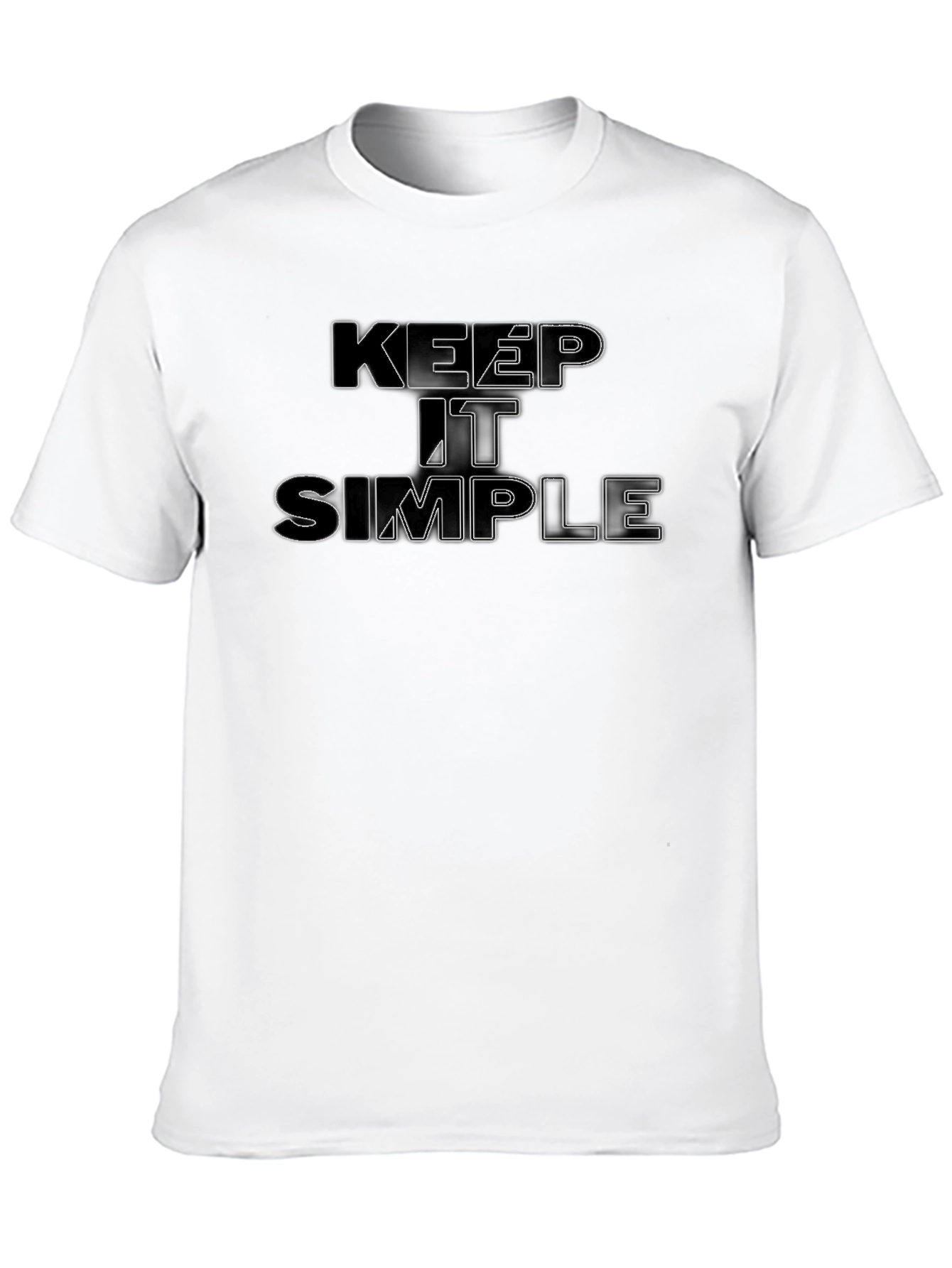 Keep It Simple Graphic Tee - Black Cotton Blend