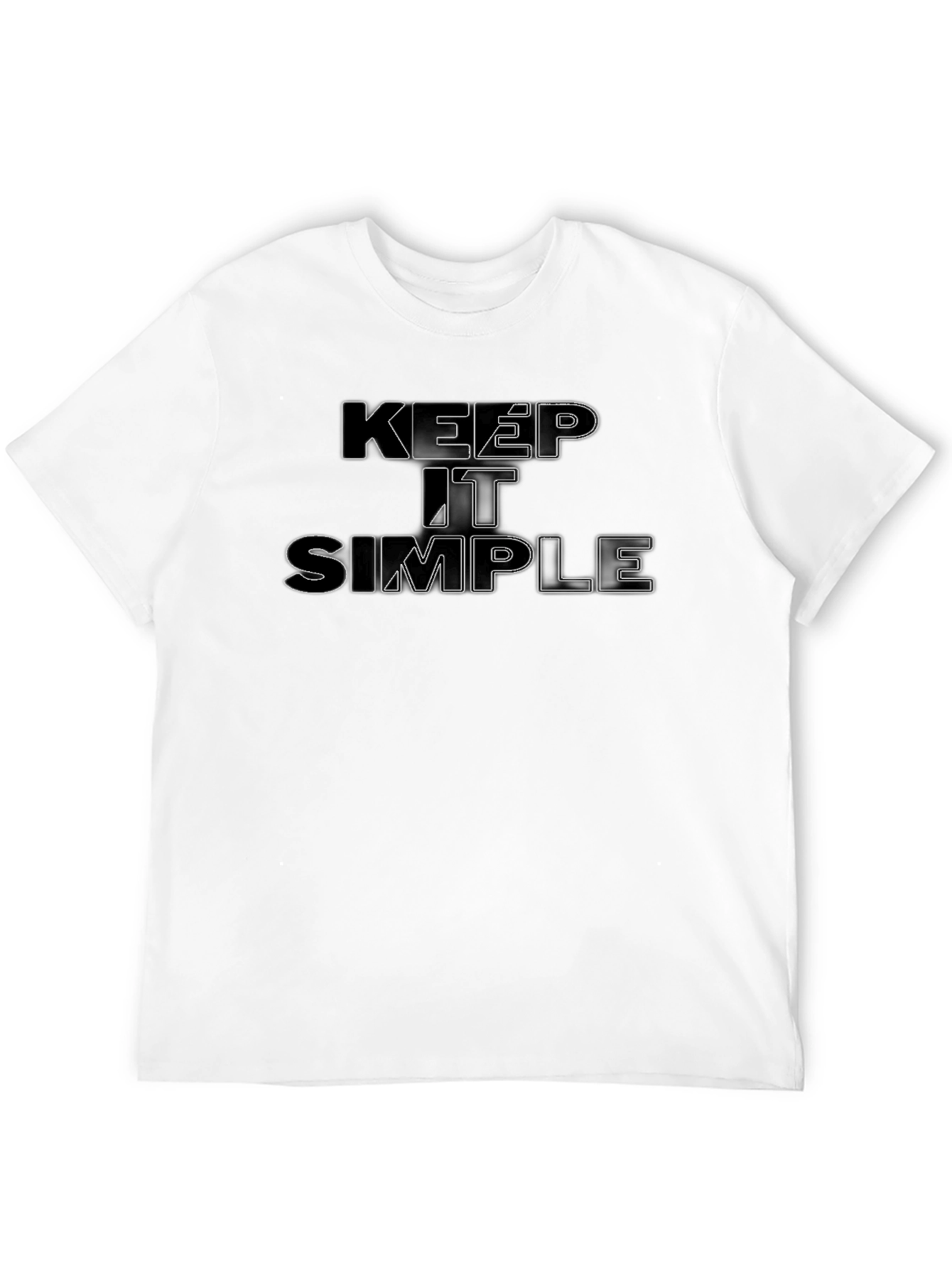 Keep It Simple Graphic Tee - Black Cotton Blend