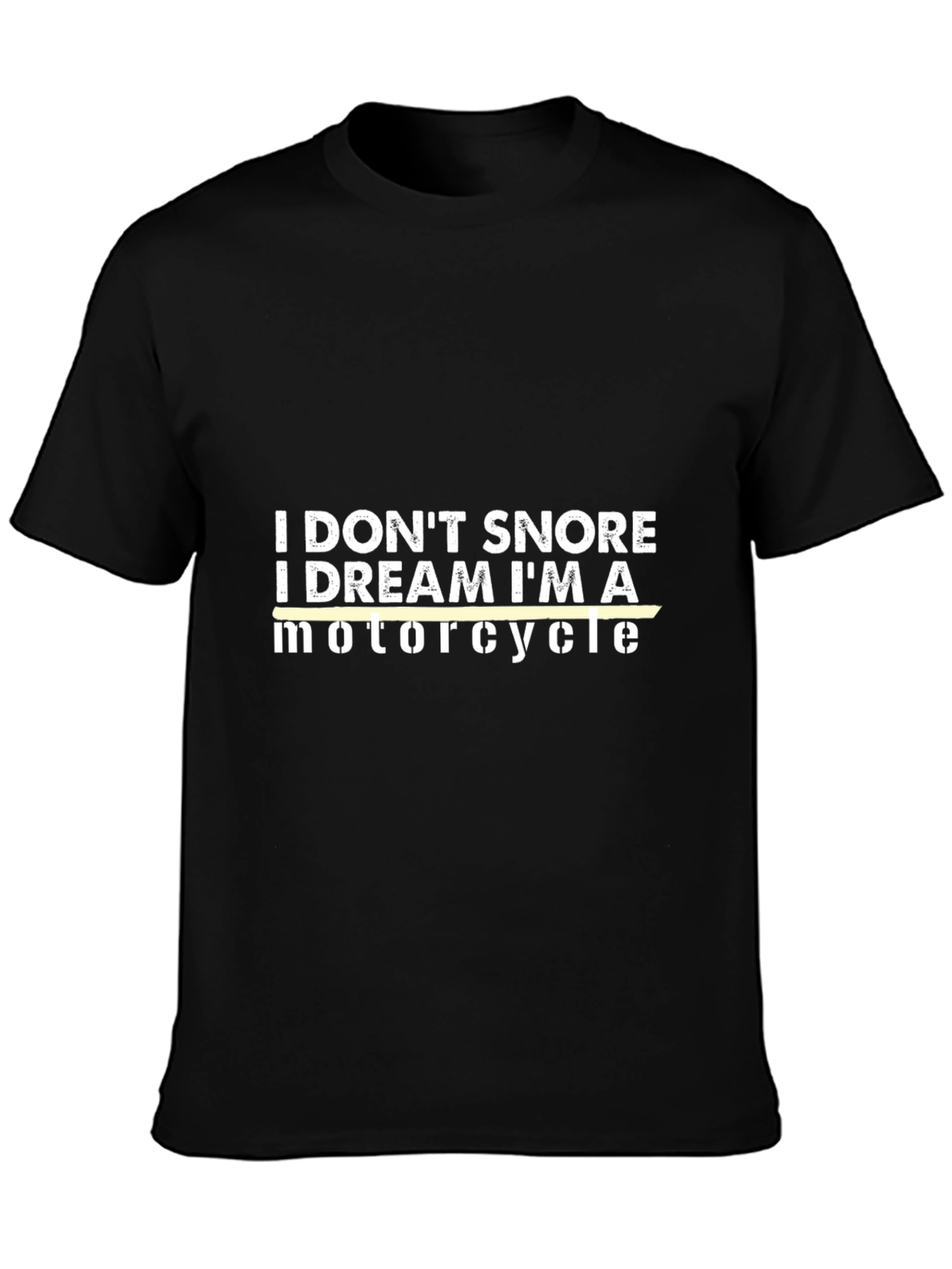Funny Motorcycle Dream T-Shirt - Black
