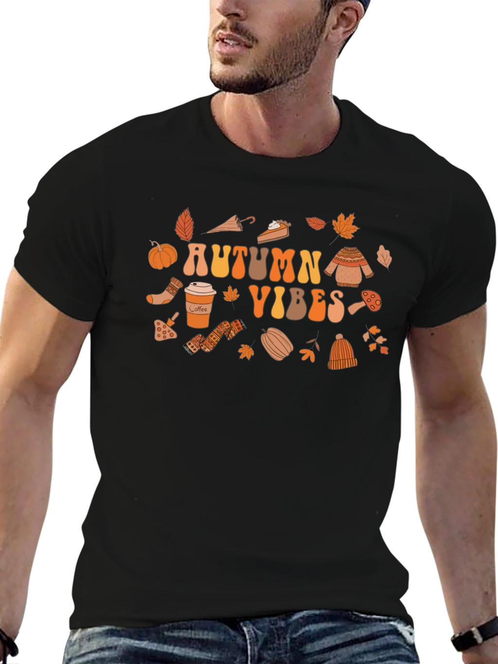 Autumn Vibes Graphic Tee - Cozy Fall Design