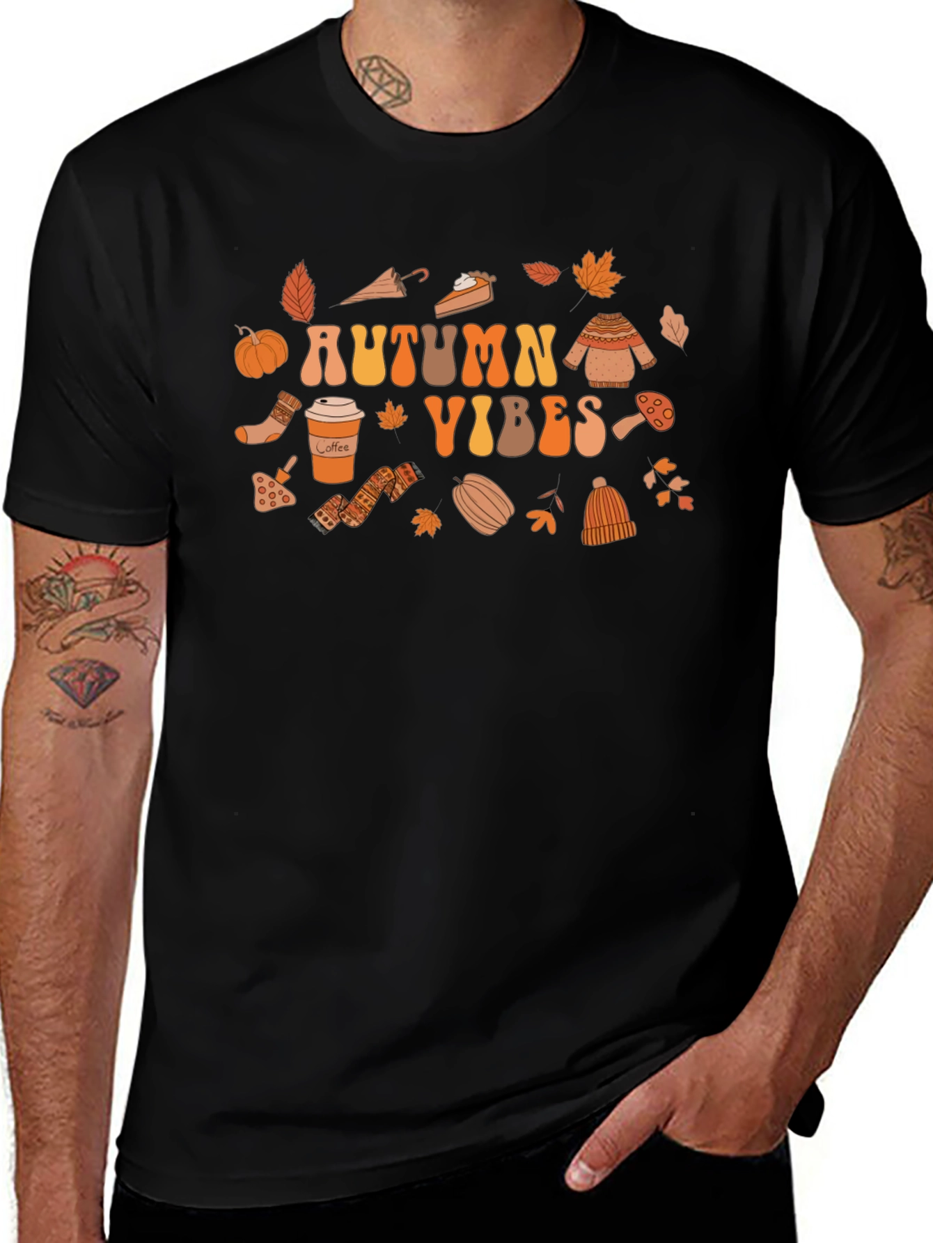 Autumn Vibes Graphic Tee - Cozy Fall Design