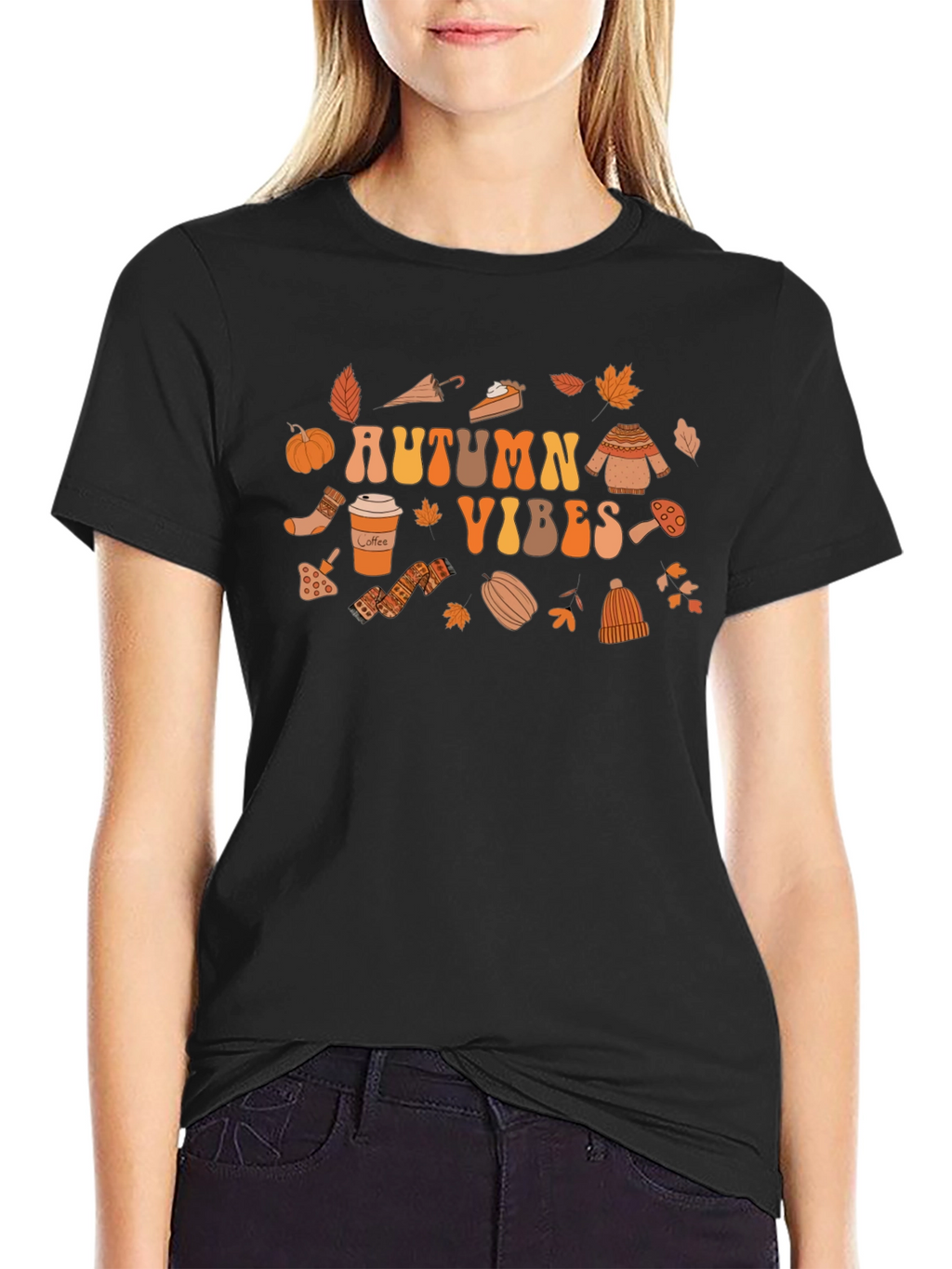 Autumn Vibes Graphic Tee - Cozy Fall Design