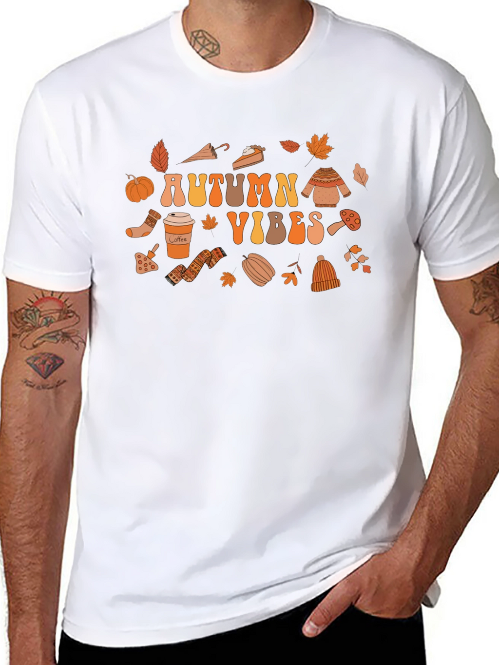 Autumn Vibes Graphic Tee - Cozy Fall Design