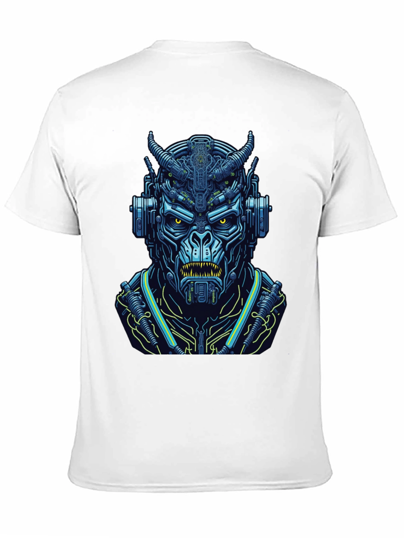 Cyberpunk Demon T-Shirt: Futuristic Fiend Design