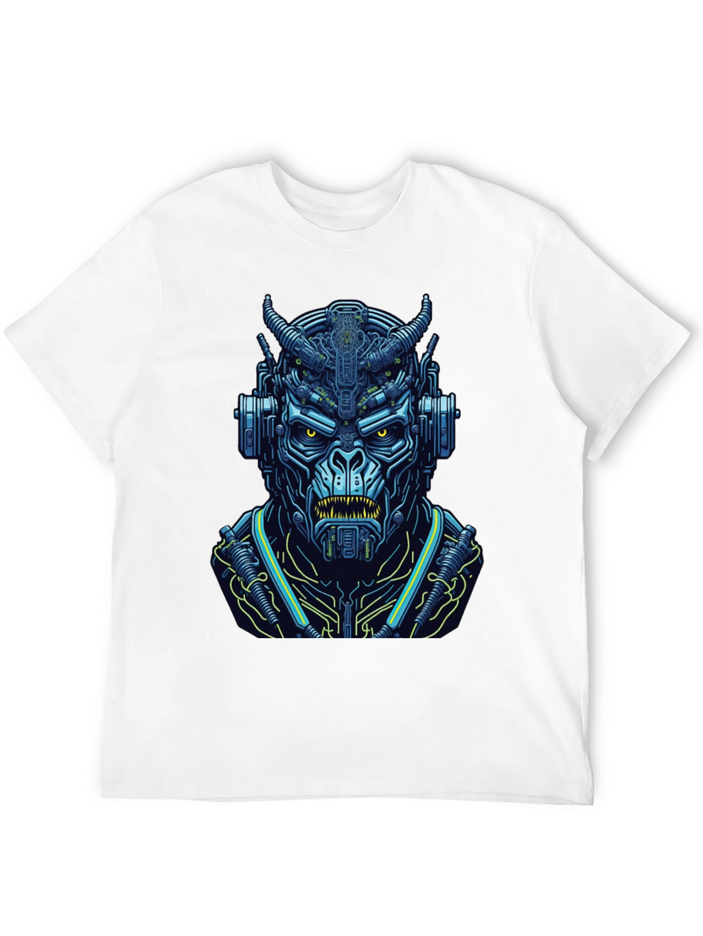Cyberpunk Demon T-Shirt: Futuristic Fiend Design