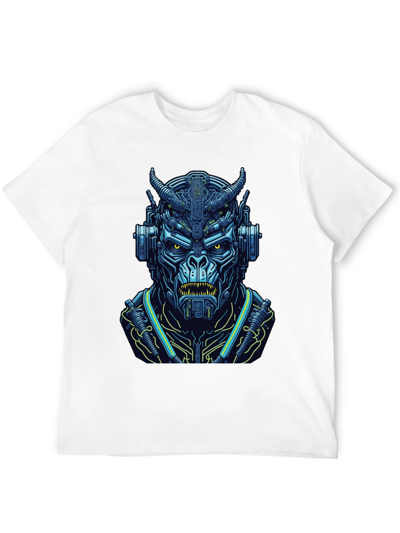 Cyberpunk Demon T-Shirt: Futuristic Fiend Design