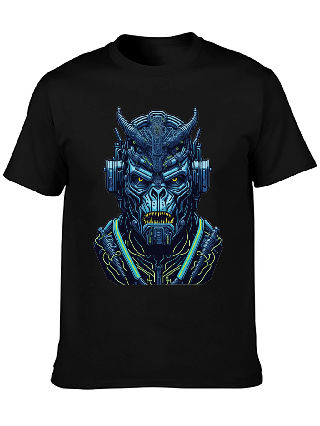 Cyberpunk Demon T-Shirt: Futuristic Fiend Design
