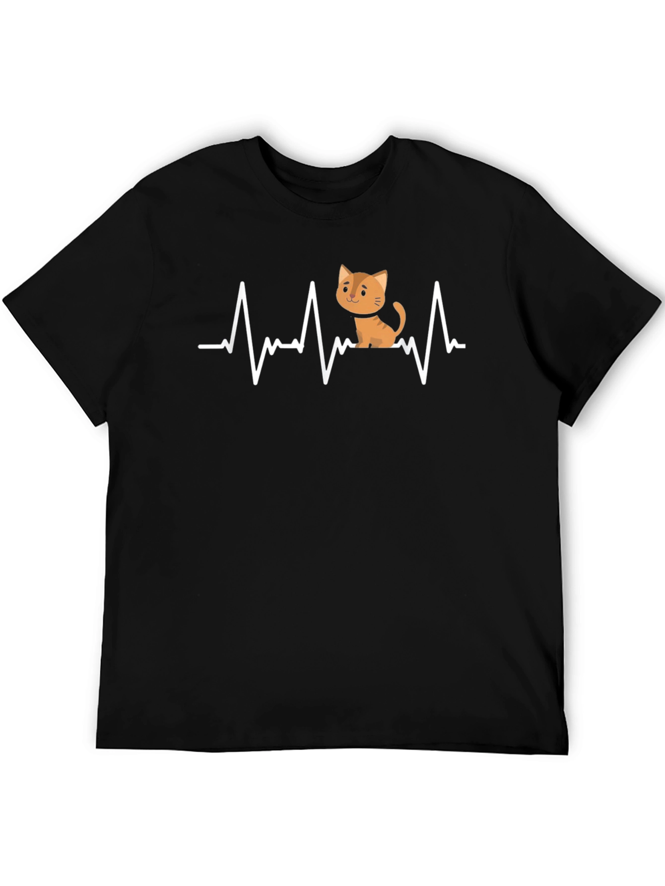 Cat Heartbeat Graphic Tee - Unisex Comfort