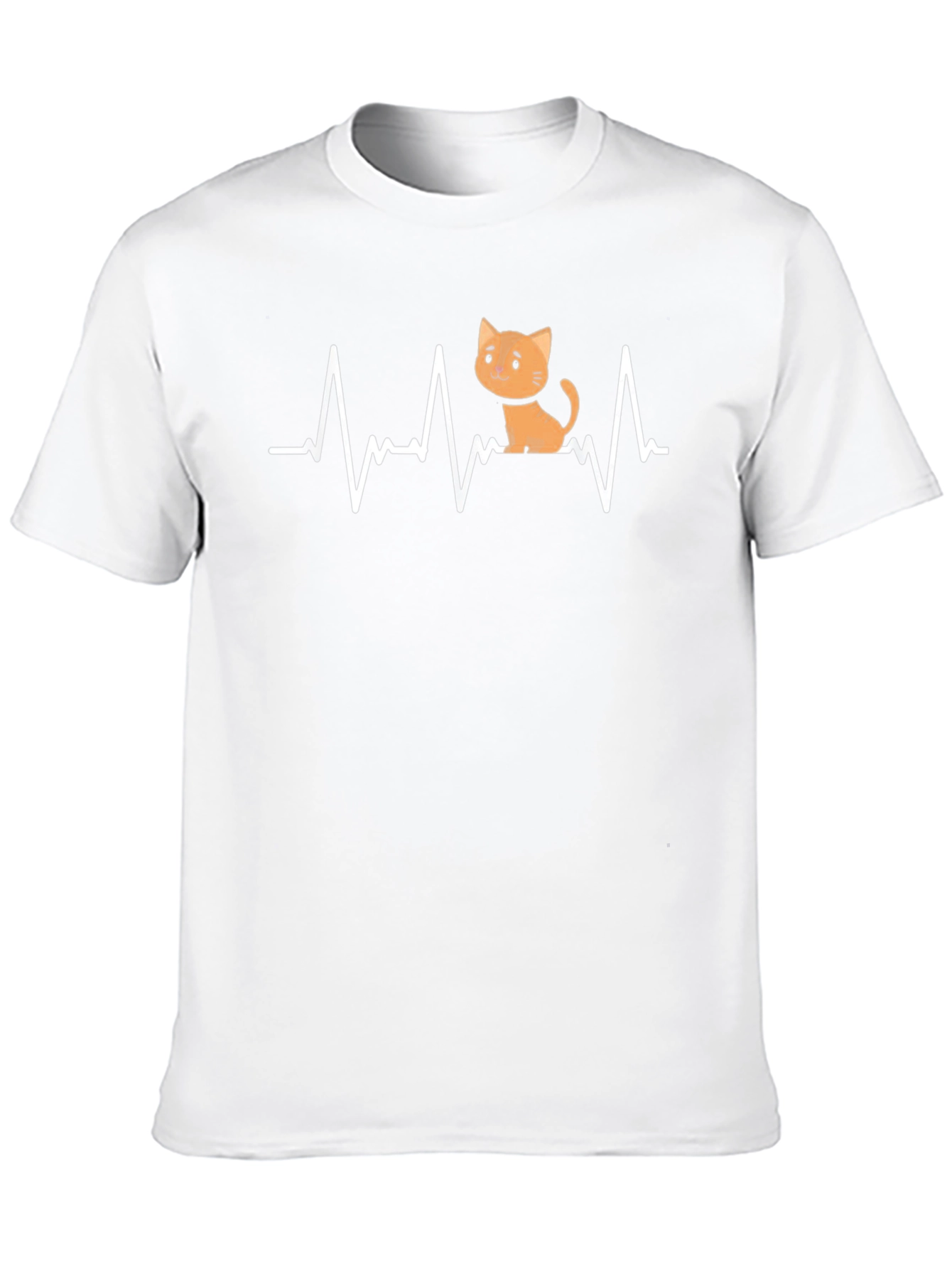 Cat Heartbeat Graphic Tee - Unisex Comfort
