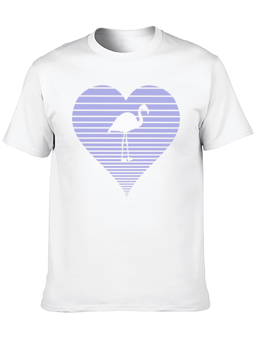Flamingo Heart Graphic Tee - Black