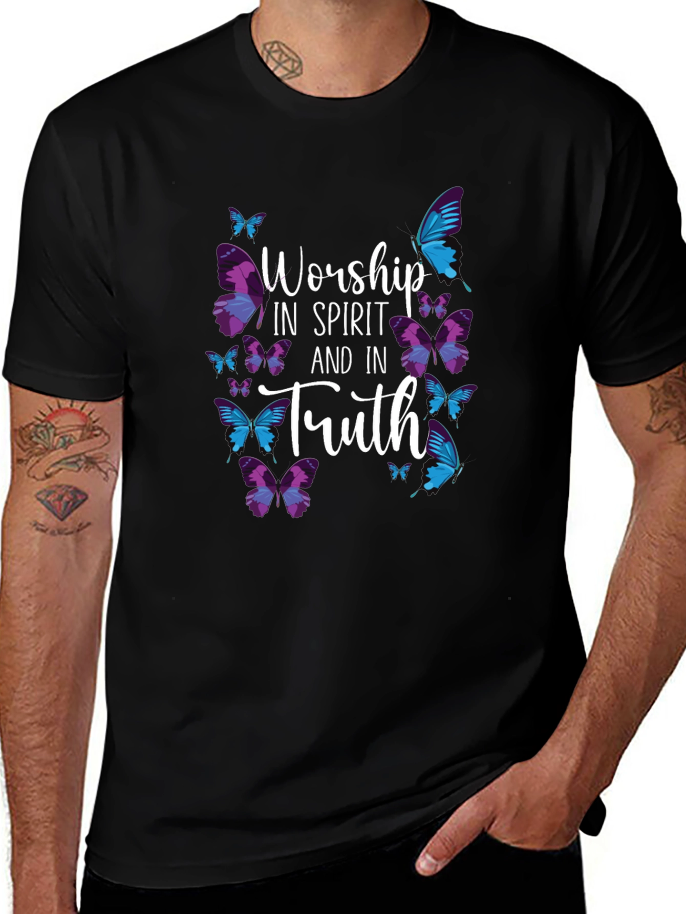 Worship in Spirit and Truth Butterfly T-Shirt