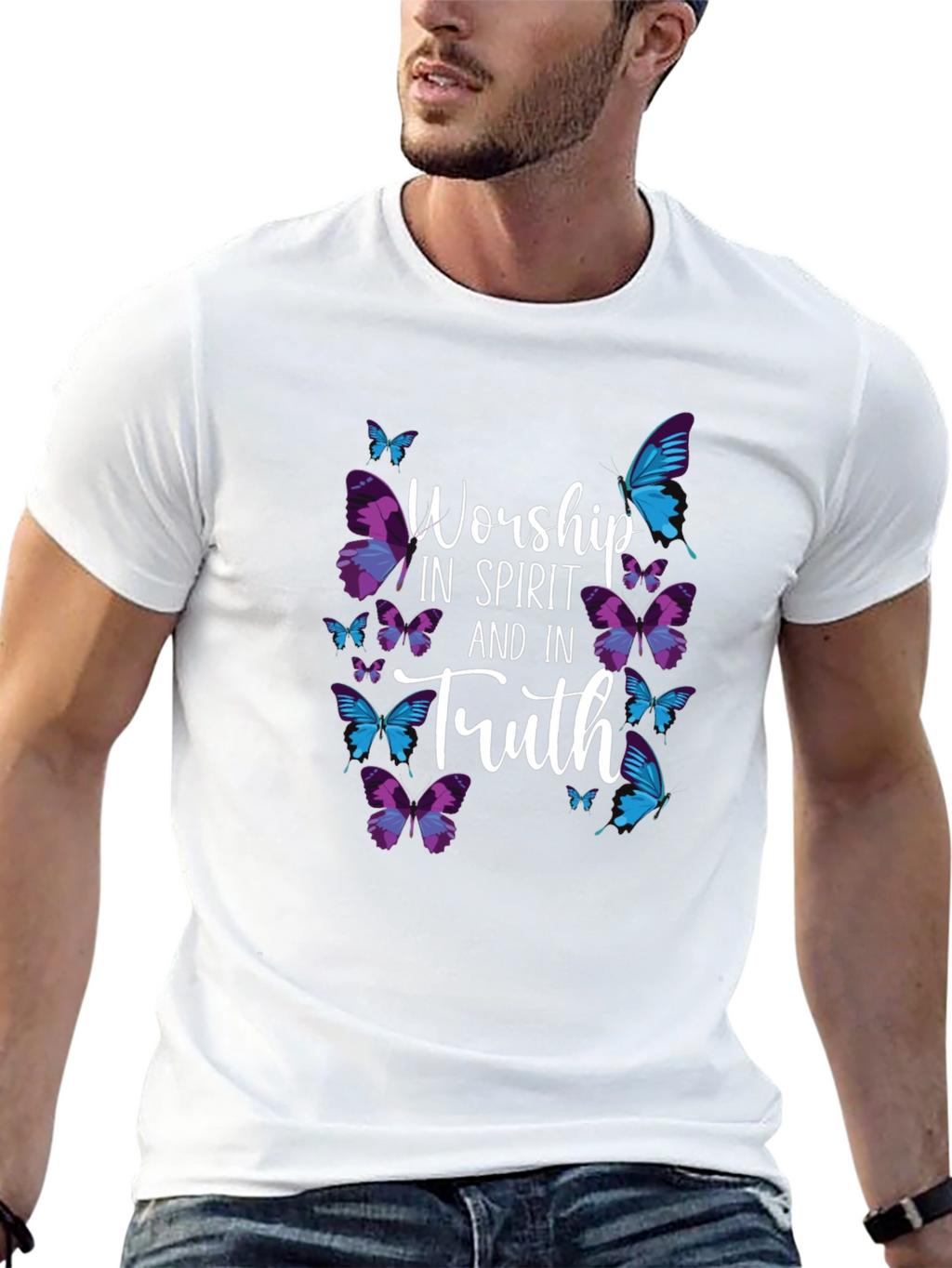 Worship in Spirit and Truth Butterfly T-Shirt