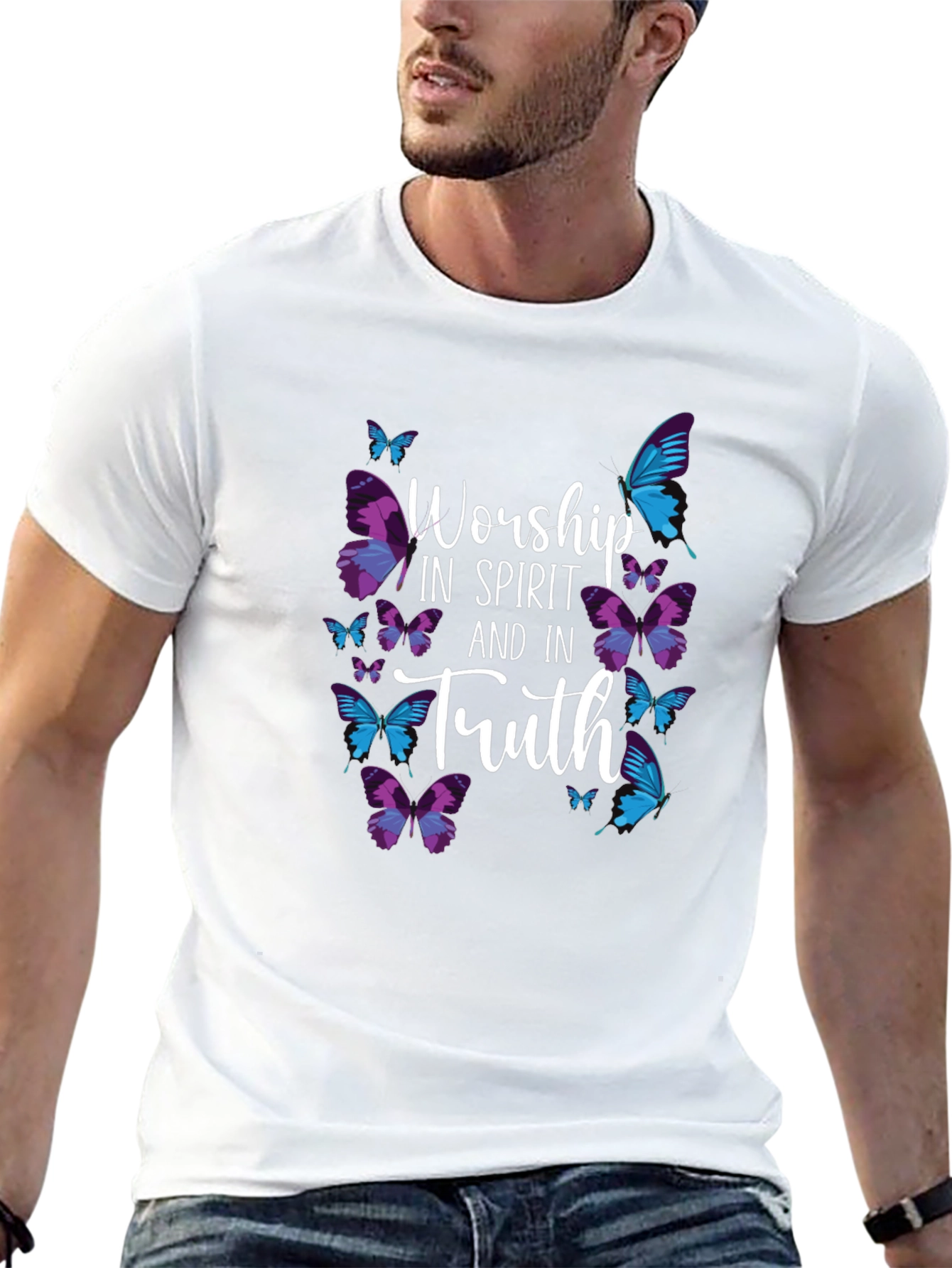 Worship in Spirit and Truth Butterfly T-Shirt