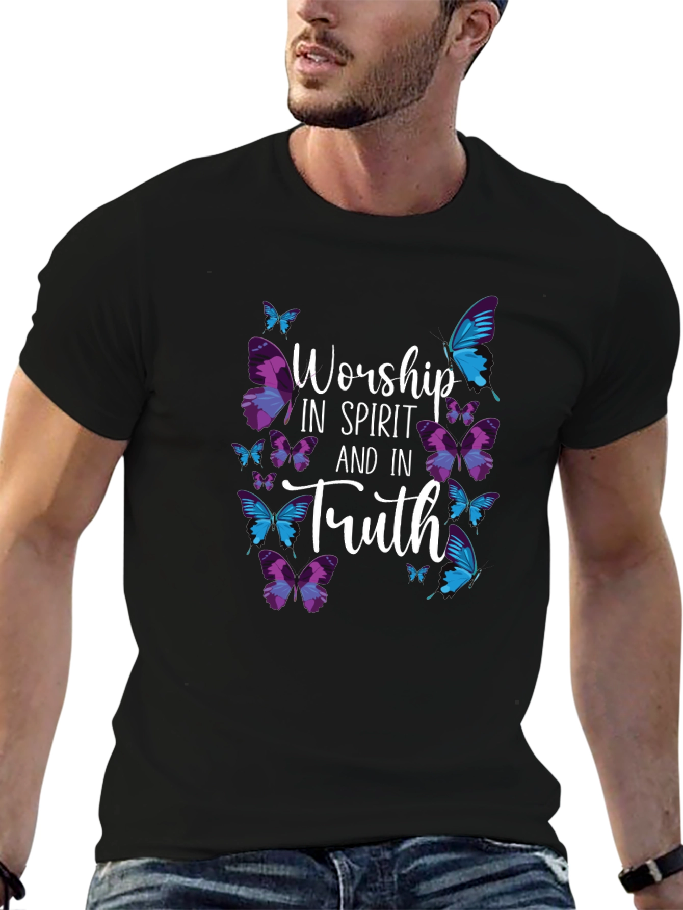 Worship in Spirit and Truth Butterfly T-Shirt