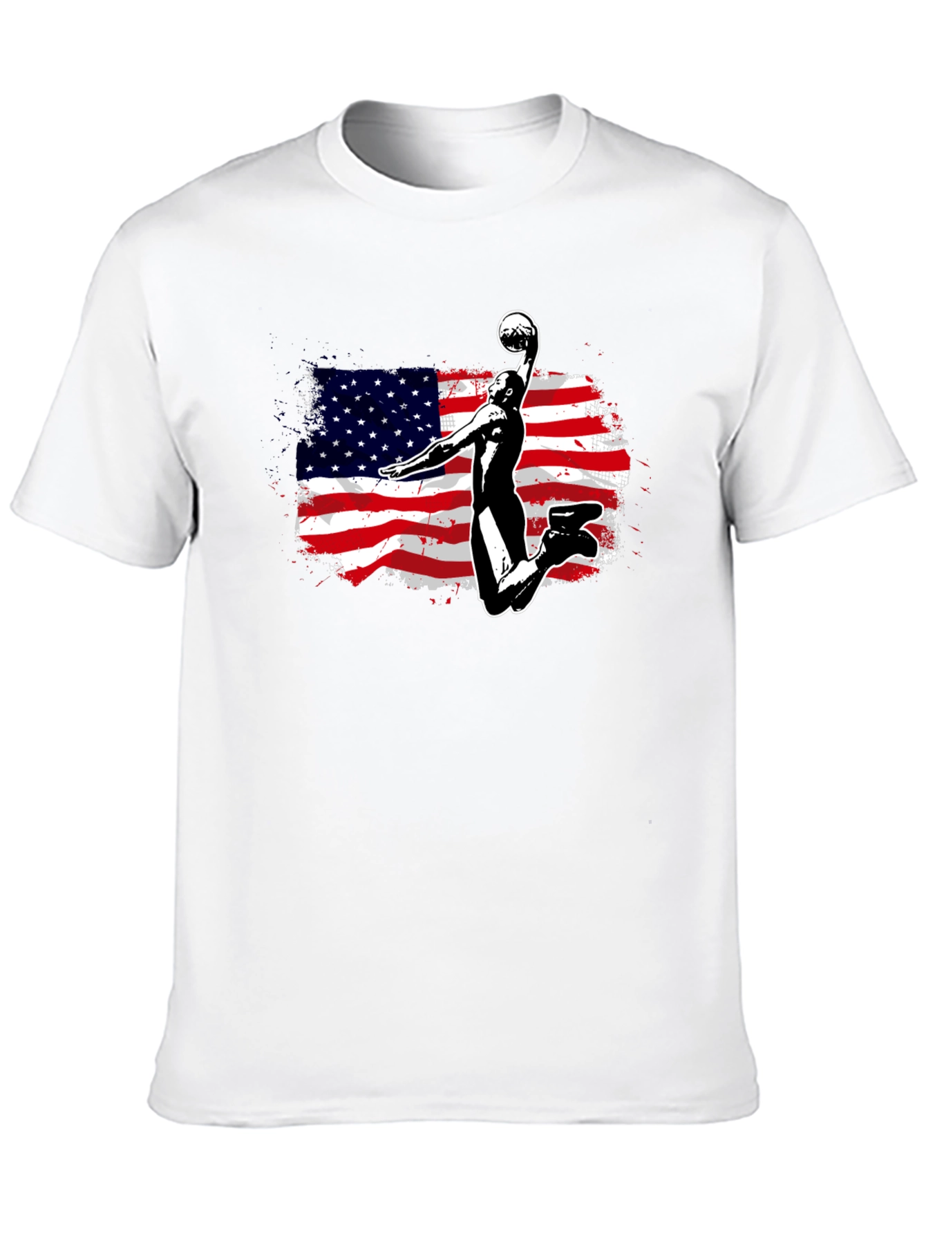 USA Flag Dunk Black T-Shirt