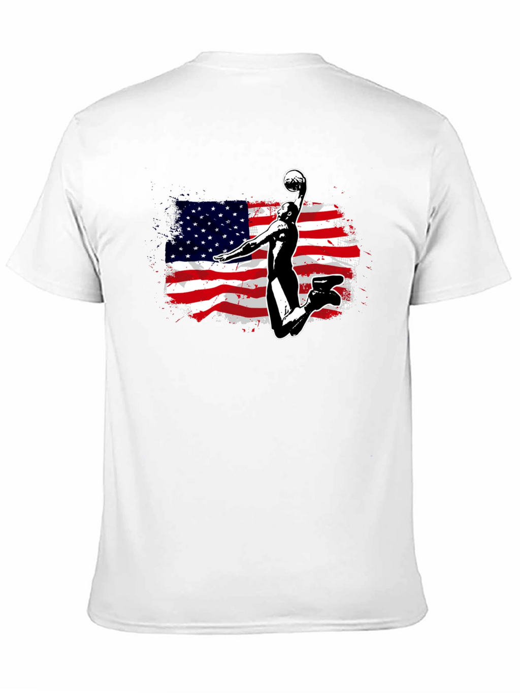 USA Flag Dunk Black T-Shirt