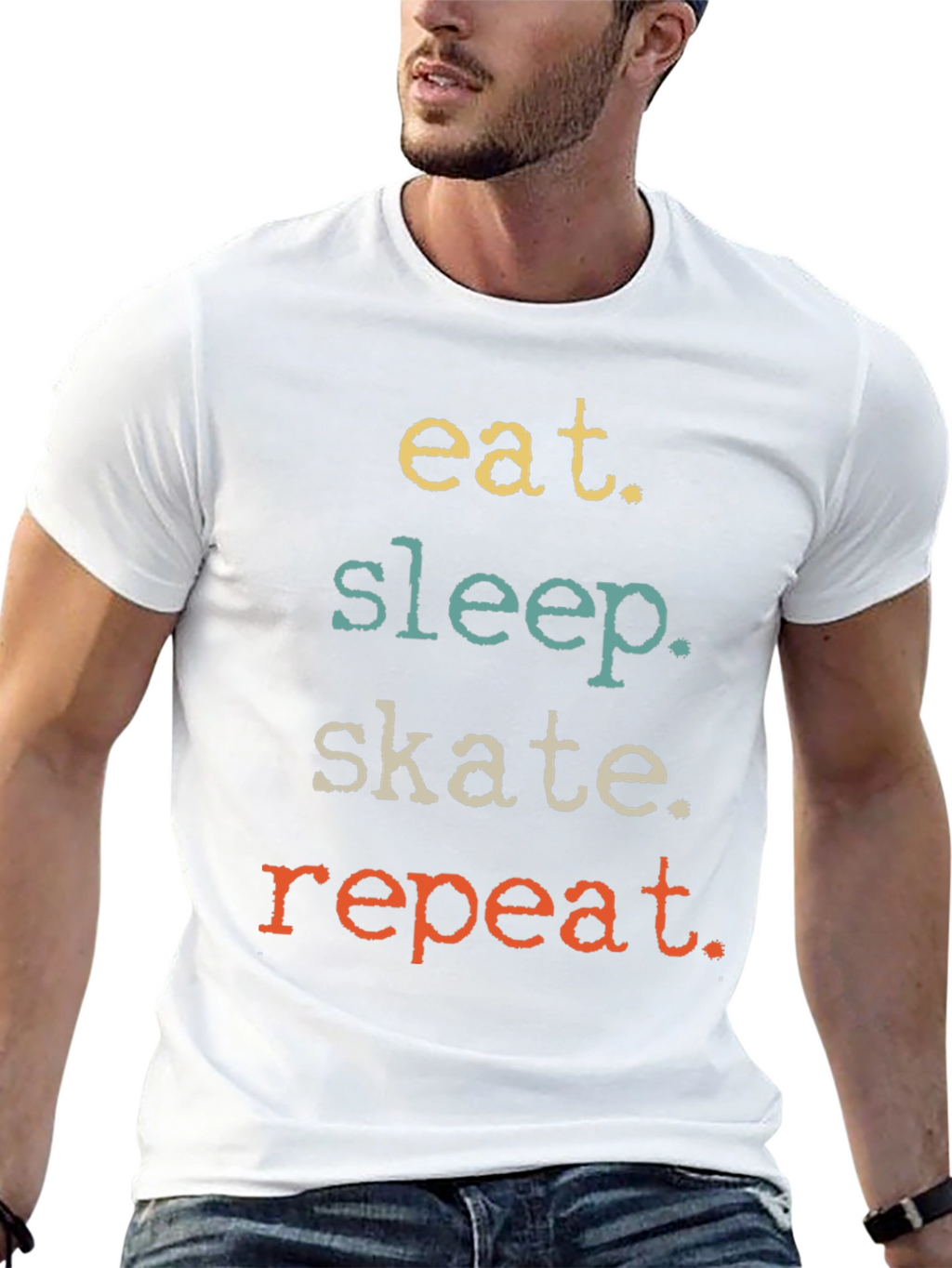 Eat Sleep Skate Repeat Graphic Tee