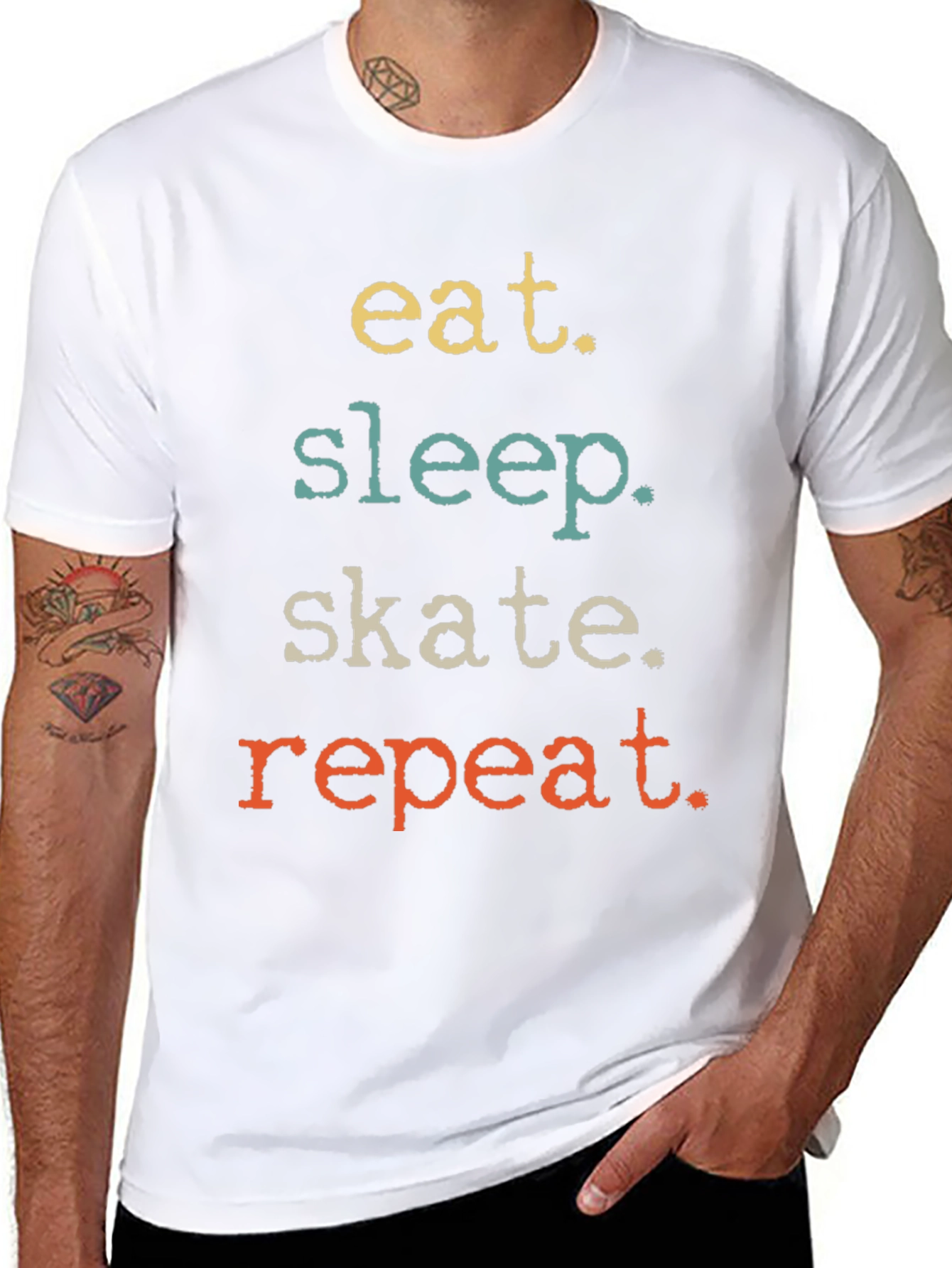 Eat Sleep Skate Repeat Graphic Tee