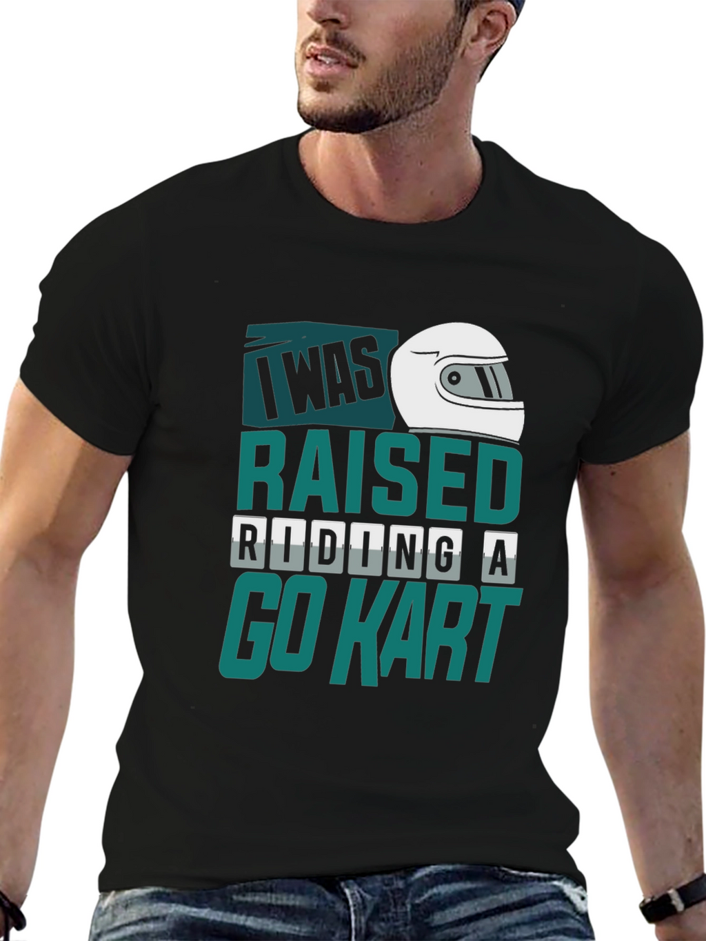 I Was Raised Riding A Go Kart T-Shirt