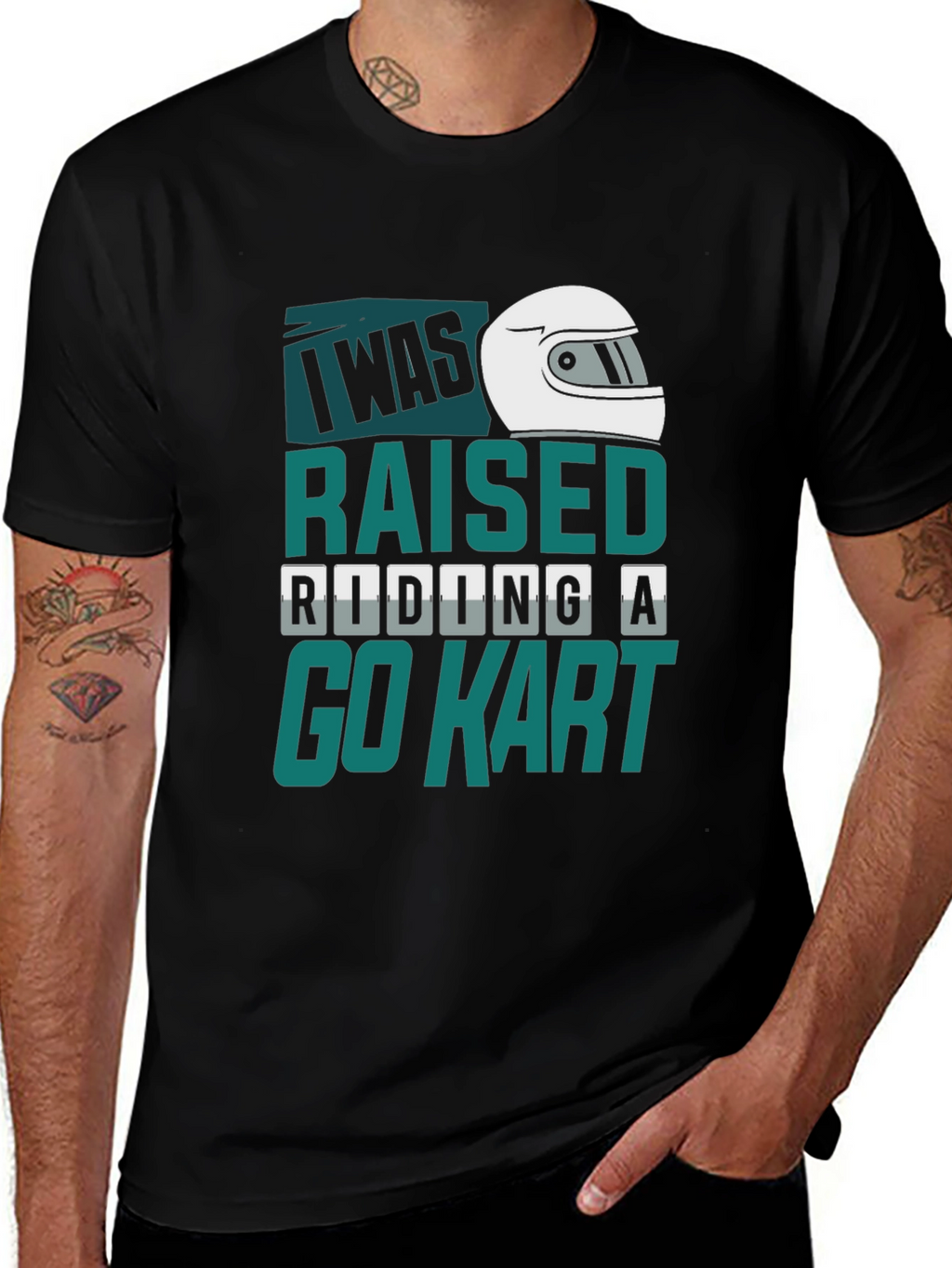 I Was Raised Riding A Go Kart T-Shirt