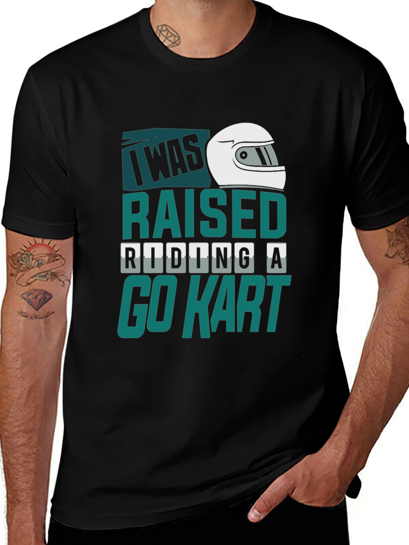 I Was Raised Riding A Go Kart T-Shirt